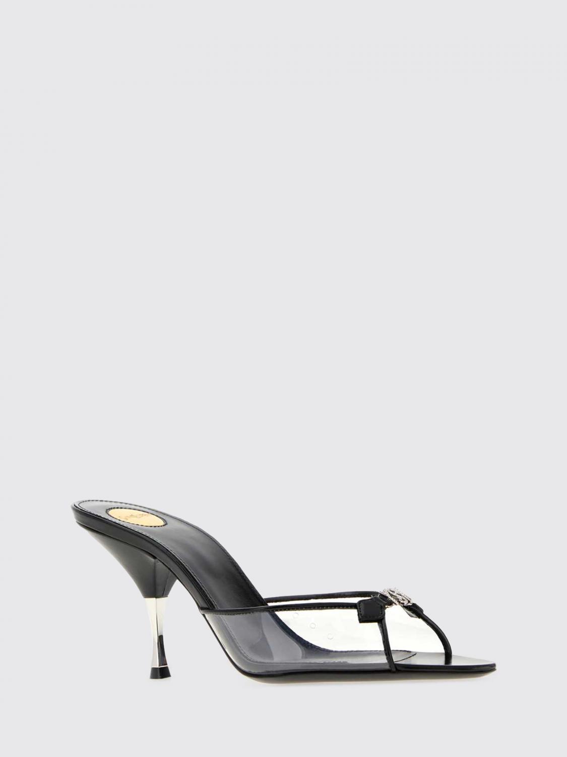 SAINT LAURENT SANDALI CON TACCO: Mules Jerry Saint Laurent in pvc e pelle , Nero - Img 2