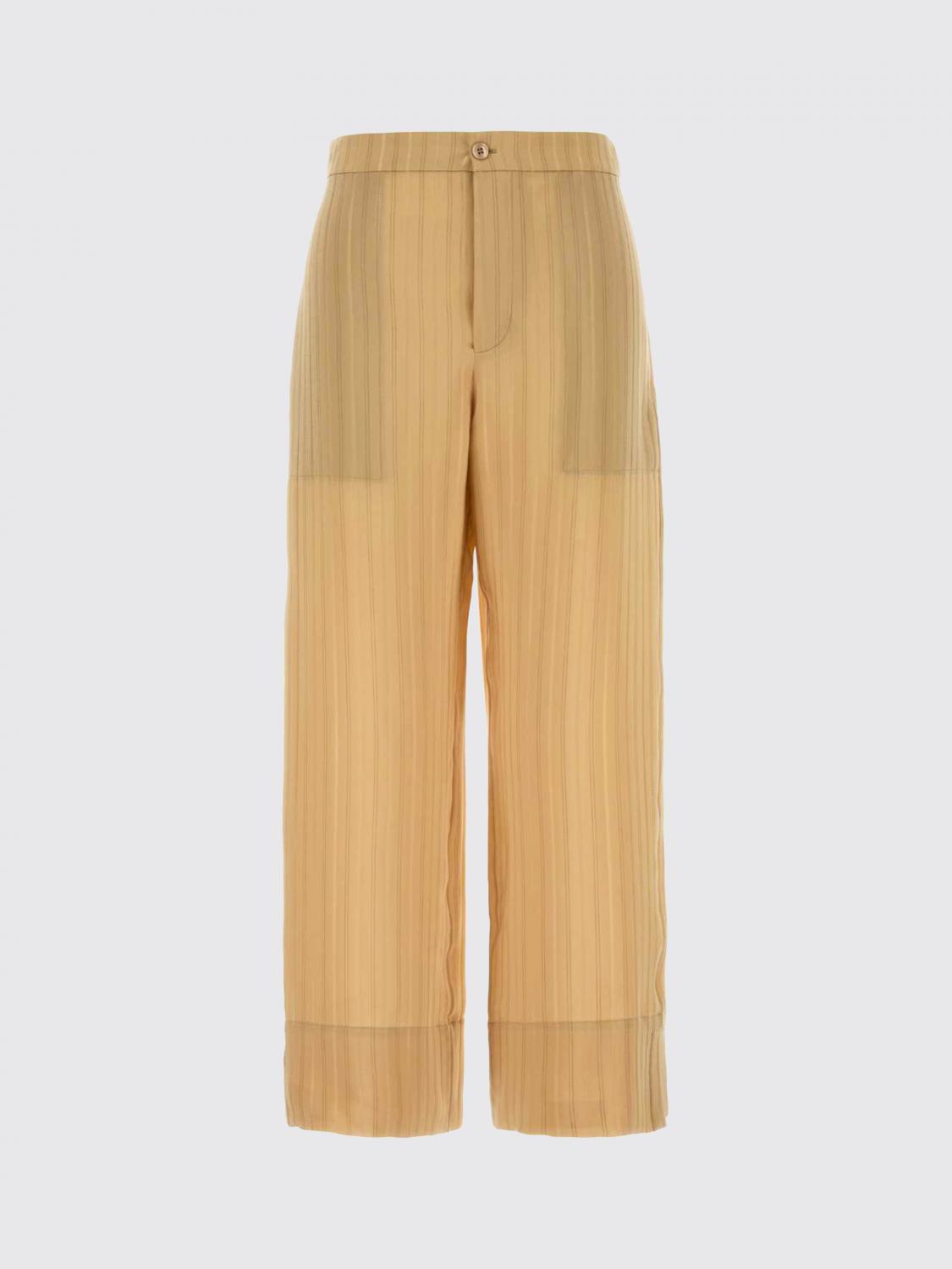SAINT LAURENT PANTALONI: Pantaloni Saint Laurent in seta , Beige - Img 2