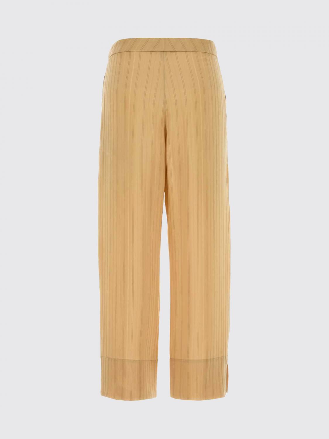 SAINT LAURENT PANTALONI: Pantaloni Saint Laurent in seta , Beige - Img 3