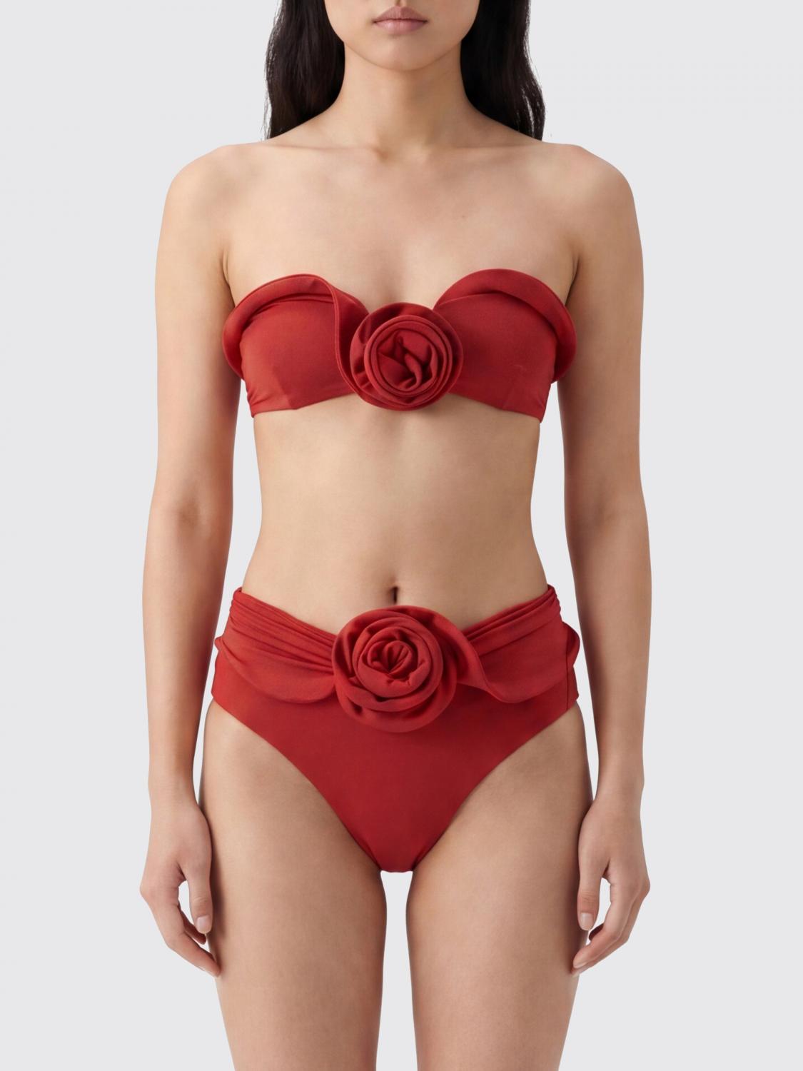 MAGDA BUTRYM COSTUME: Costume da bagno con fiore Magda Butrym, Arancione - Img 1