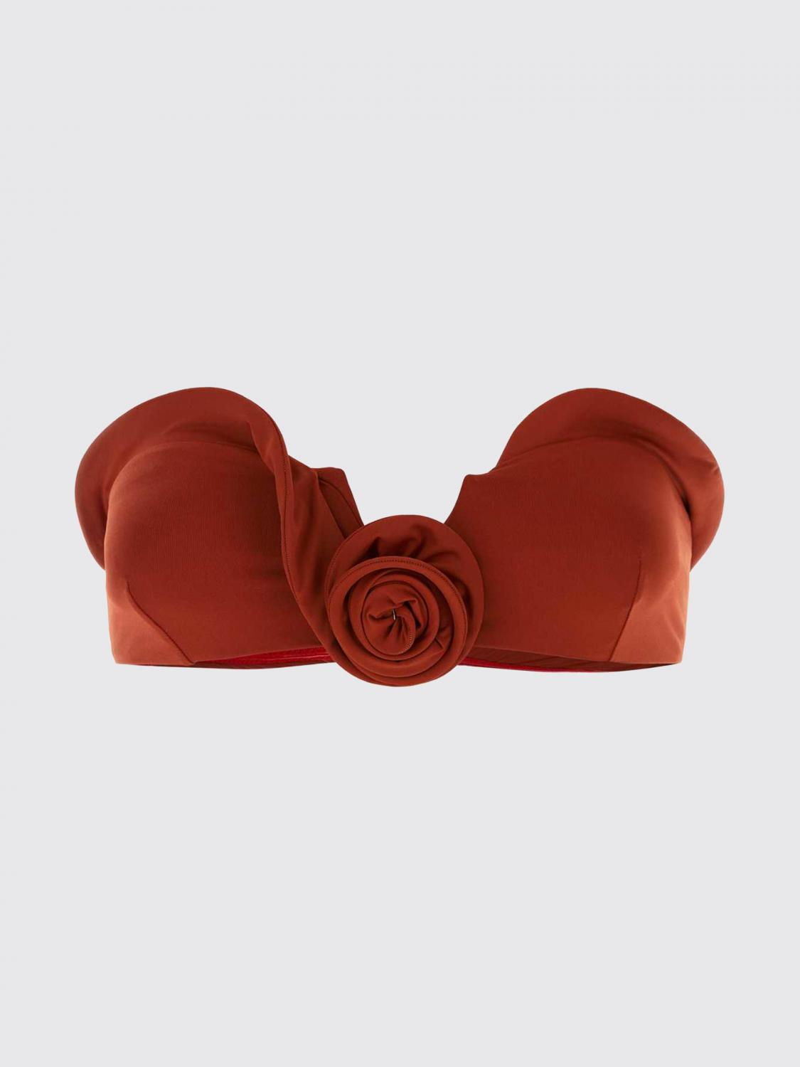 MAGDA BUTRYM COSTUME: Costume da bagno con fiore Magda Butrym, Arancione - Img 2