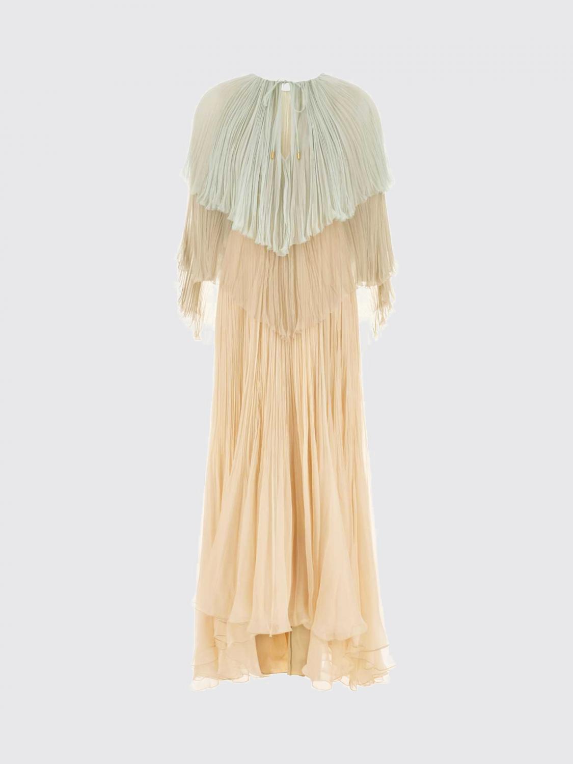 ALBERTA FERRETTI ABITO: Abito lungo plissè Alberta Ferretti in seta , Verde - Img 2