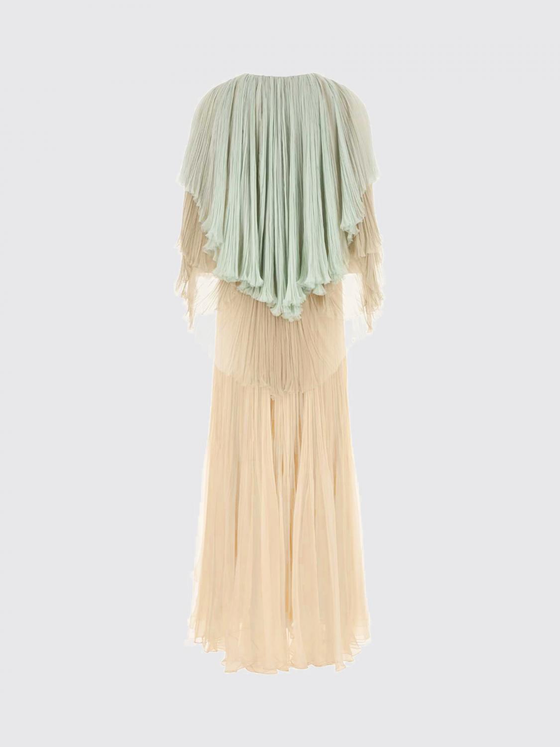 ALBERTA FERRETTI ABITO: Abito lungo plissè Alberta Ferretti in seta , Verde - Img 3