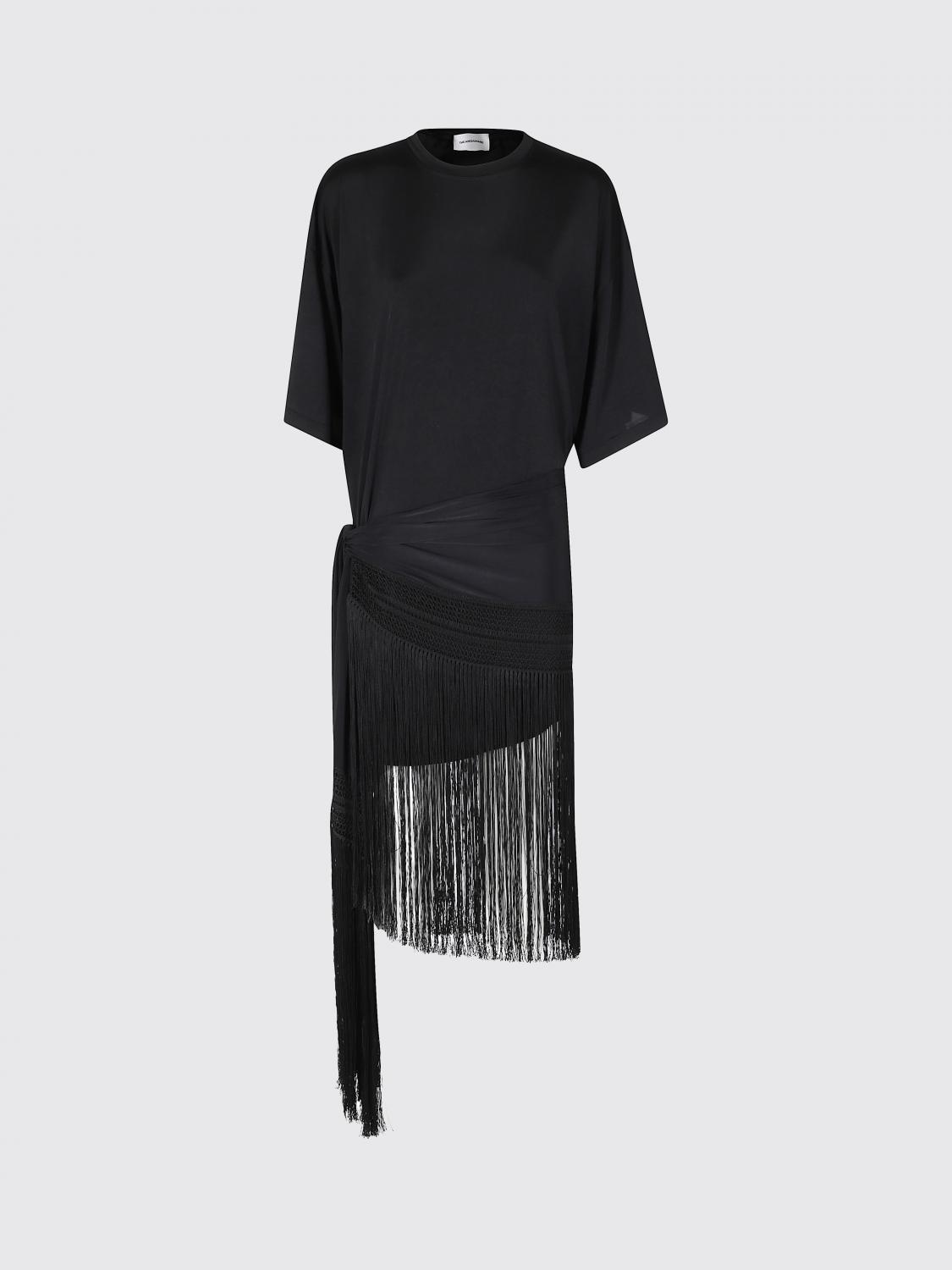 THE ANDAMANE KLEID: Wickelkleid aus Jersey mit Fransen The Andamane, Schwarz - Img 2