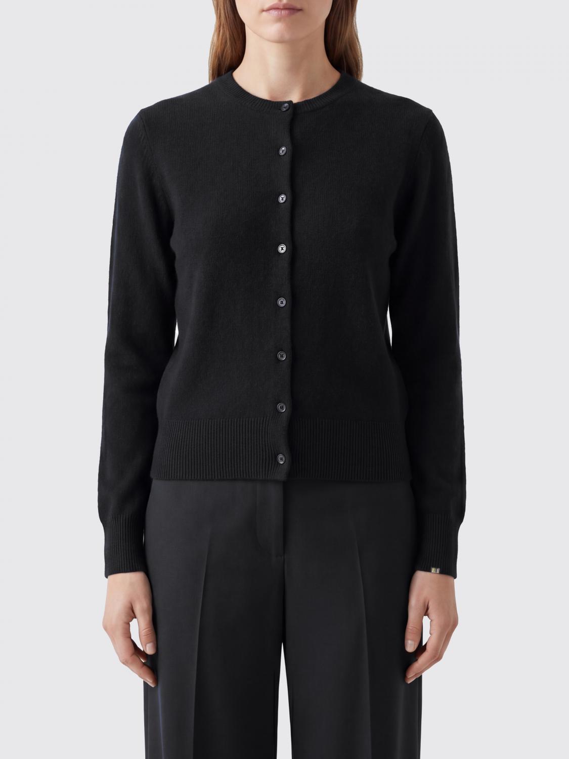 EXTREME CASHMERE MAGLIA: Cardigan in cashmere a girocollo Extreme Cashmere, Nero - Img 1