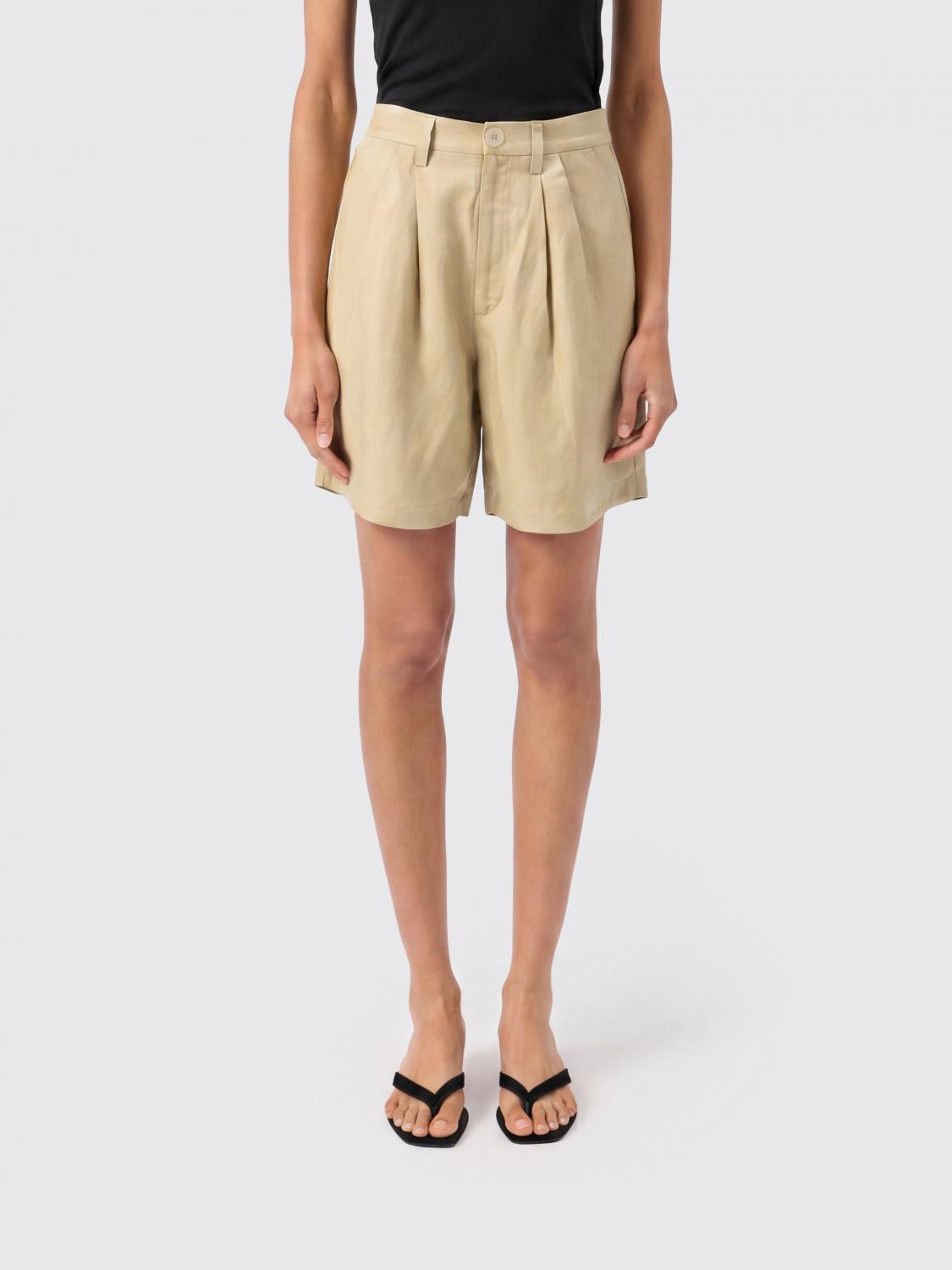 ANINE BING PANTALONCINI: Pantaloncini Anine Bing in misto viscosa, Crema - Img 1