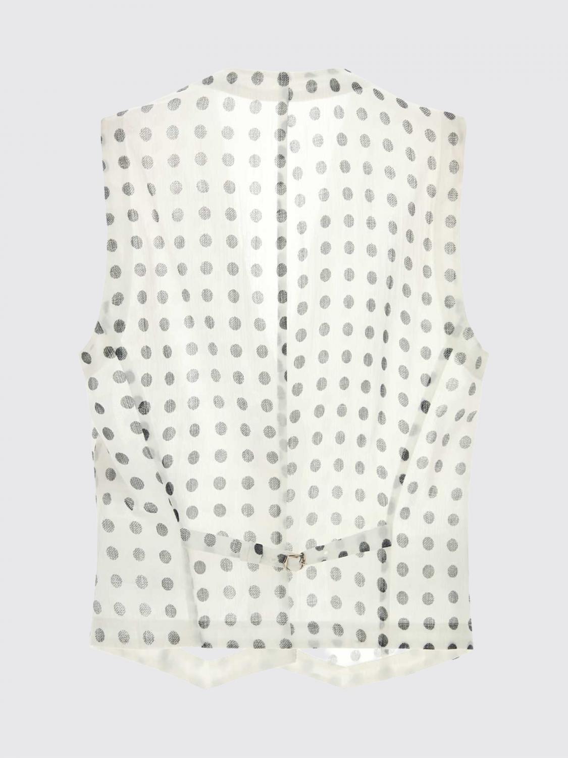 ERMANNO SCERVINO GILET: Gilet di seta a pois Ermanno Scervino, Bianco - Img 3