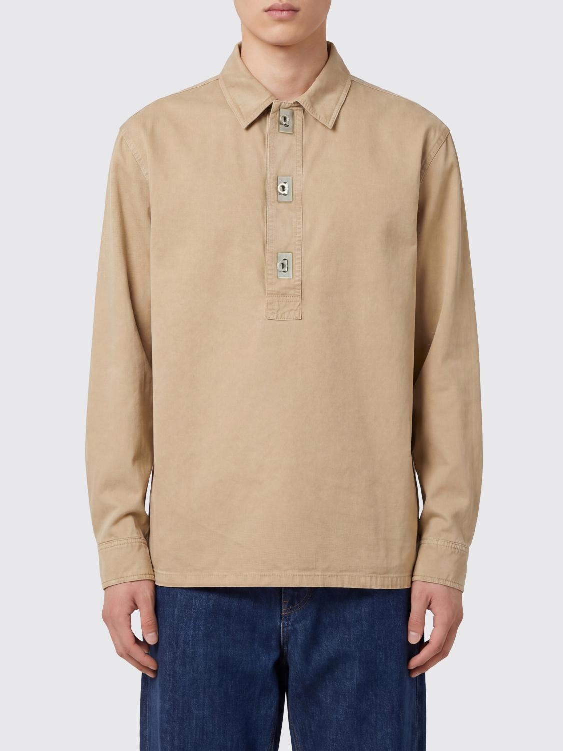FERRAGAMO POLO: Polo in cotone e seta Gancini Ferragamo, Beige - Img 1