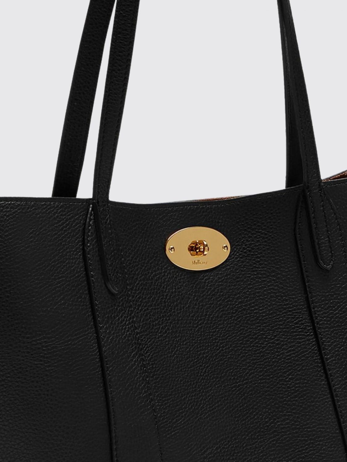 MULBERRY BORSA TOTE: Borsa Bayswater Mulberry in pelle a grana , Nero - Img 3