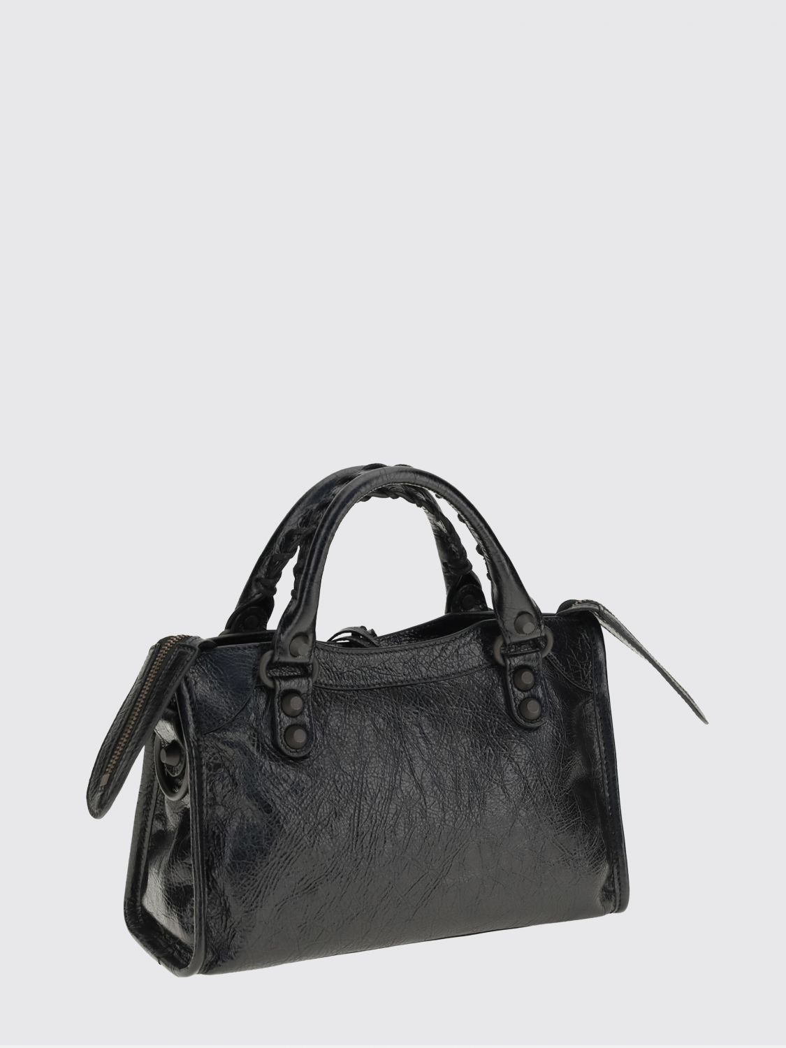BALENCIAGA BORSA A MANO: Borsa Le City mini Balenciaga in pelle Arena, Nero - Img 2