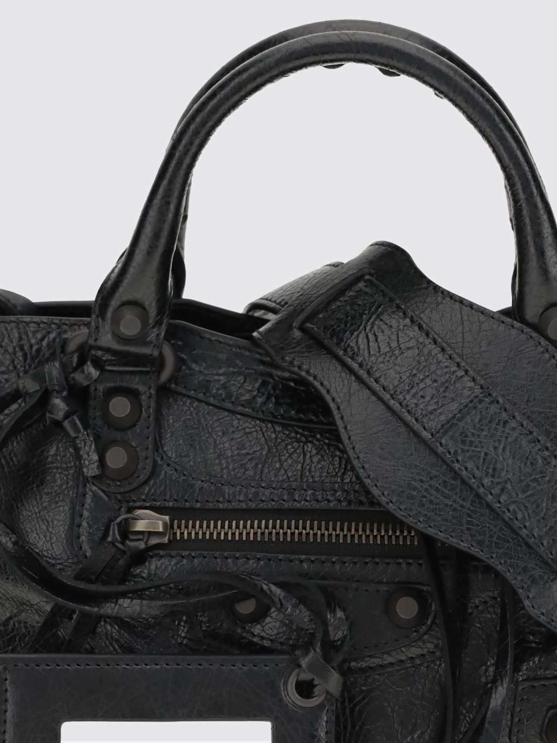 BALENCIAGA BORSA A MANO: Borsa Le City mini Balenciaga in pelle Arena, Nero - Img 3