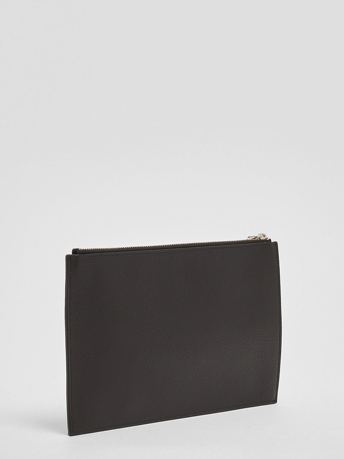 ORCIANI PORTADOCUMENTI: Pochette Micron Orciani in pelle pieno fiore , Nero - Img 2