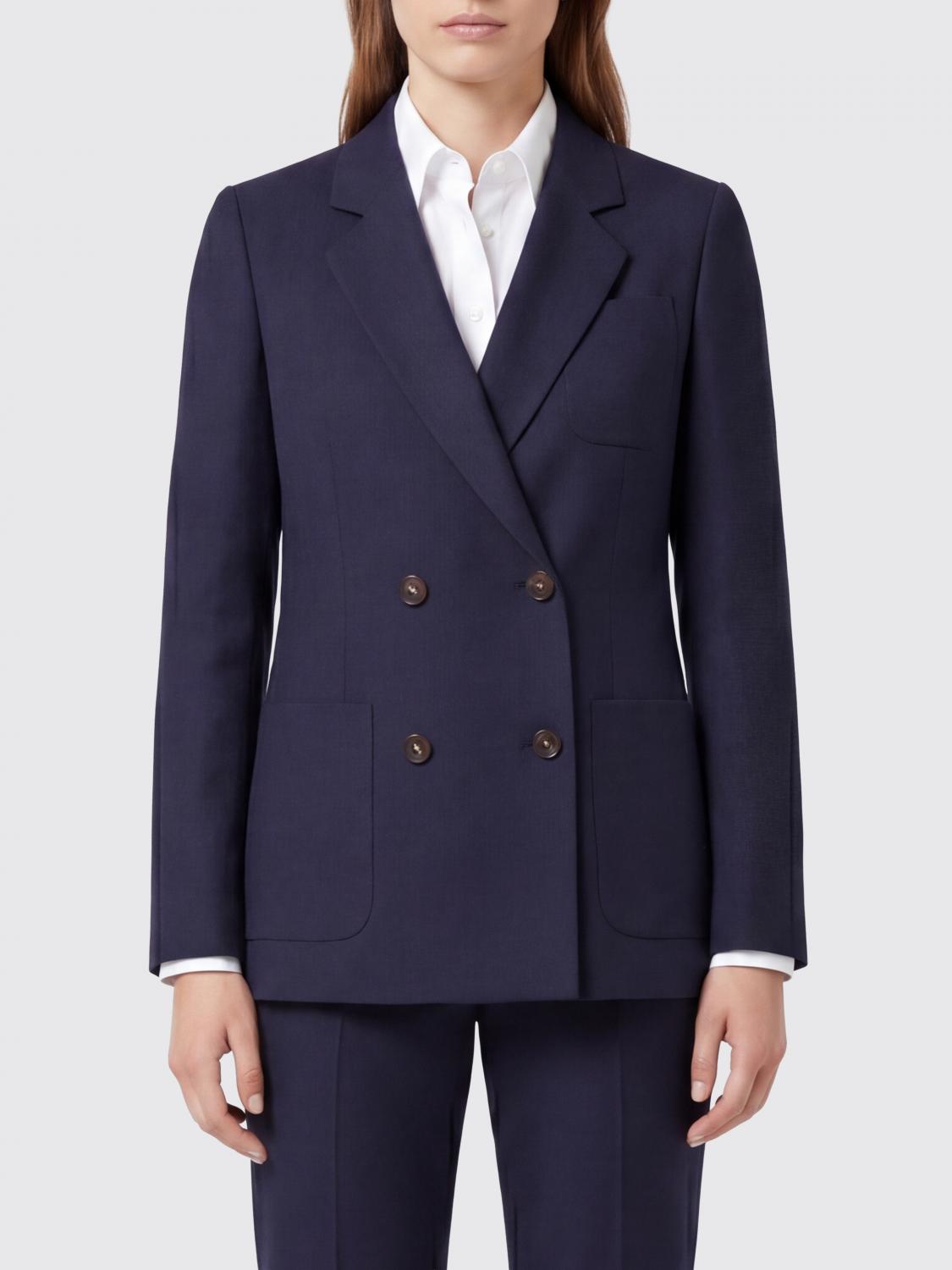 TAGLIATORE CHAQUETA: Blazer de doble botonadura de seda Tagliatore, Azul Oscuro - Img 1