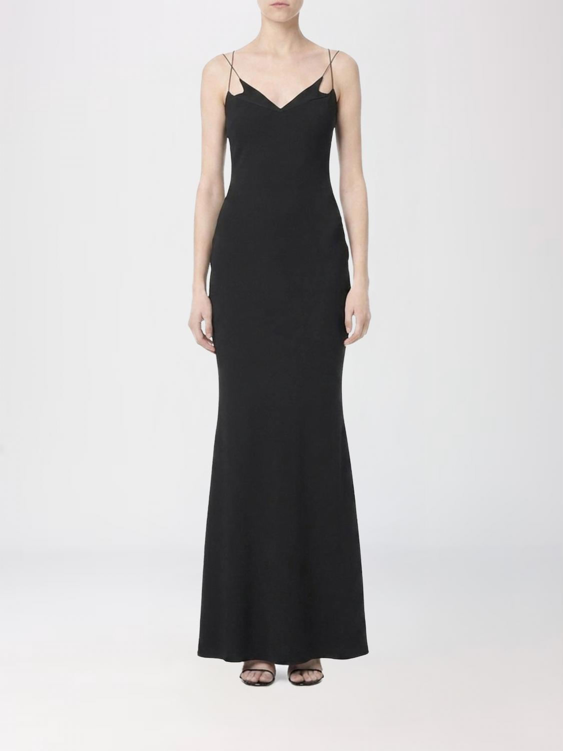 TOM FORD ABITO: Abito lungo slipdress Tom Ford in crêpe, Nero - Img 1