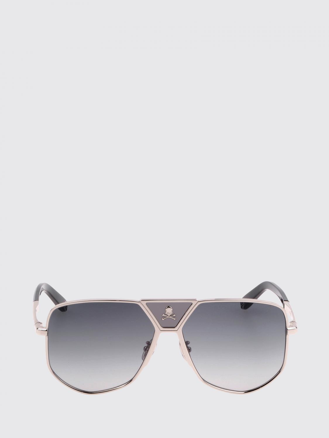 PHILIPP PLEIN 선글라스: Philipp Plein 메탈 및 아세테이트 파워 스컬 선글라스, 실버 - Img 2