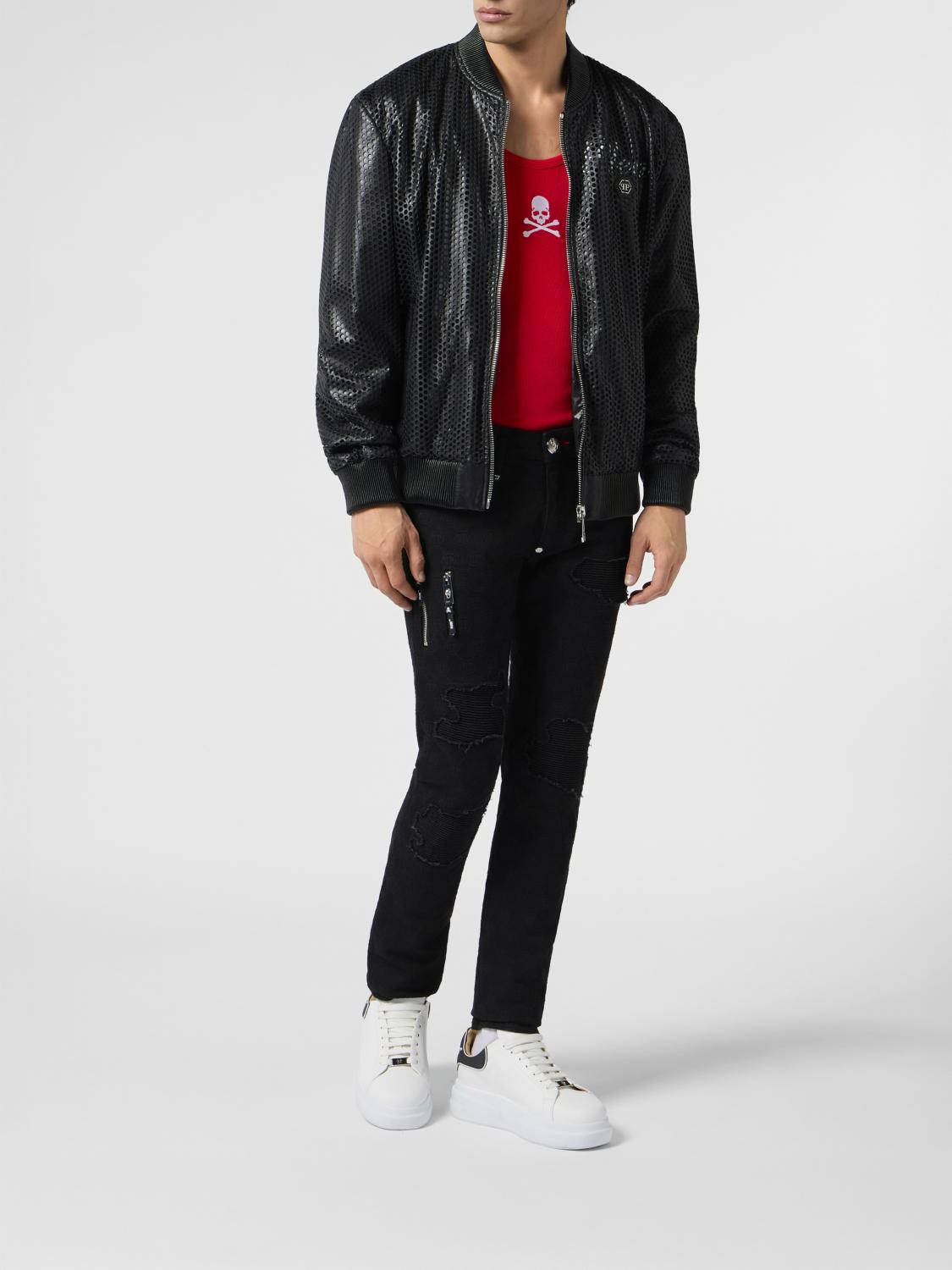 PHILIPP PLEIN ジャケット: ジャケット メンズ Philipp Plein, ブラック - Img 2