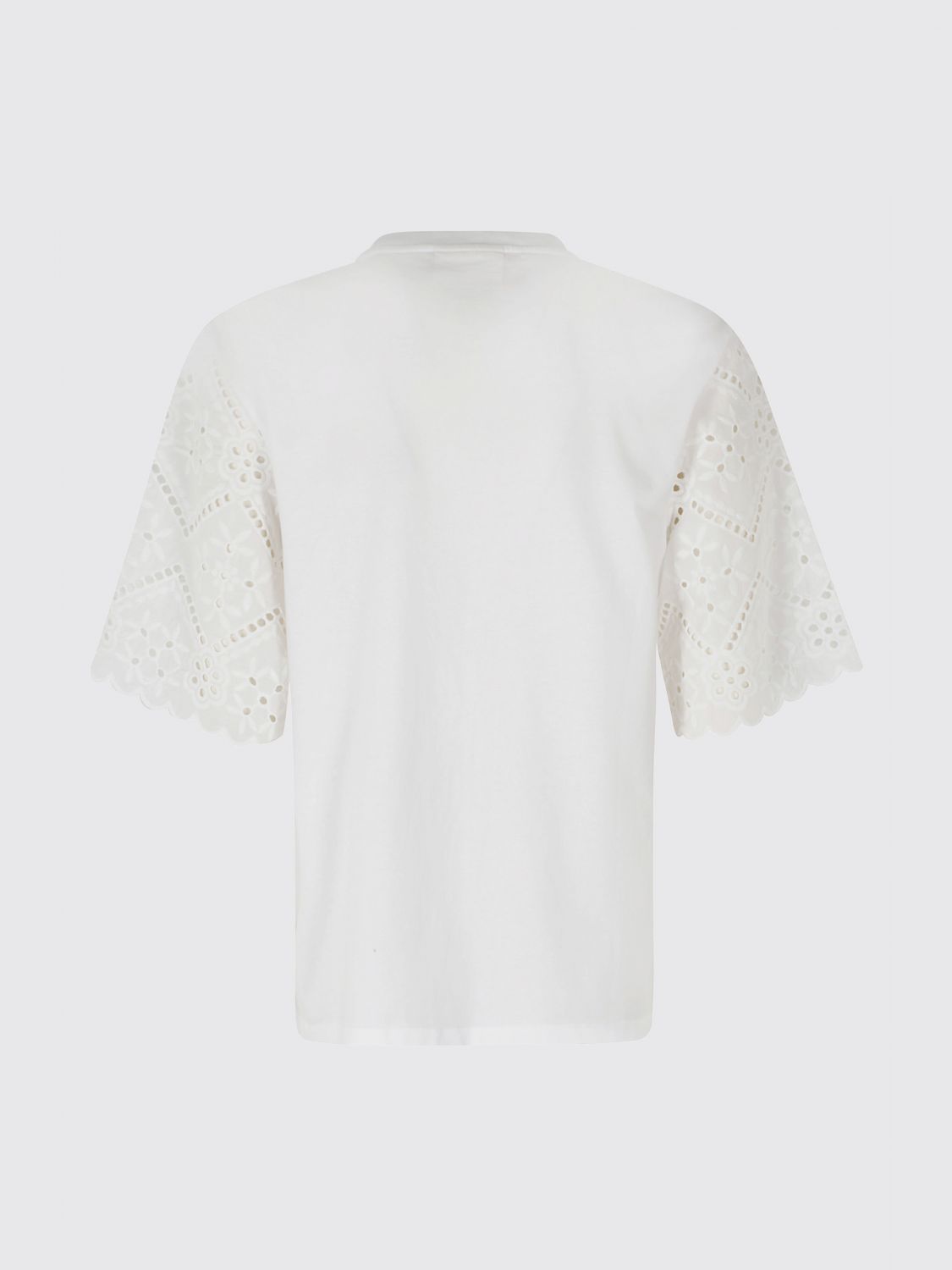 MC2 SAINT BARTH T-SHIRTS: T-shirt MC2 Saint Barth in cotone e Sangallo , Nero - Img 3