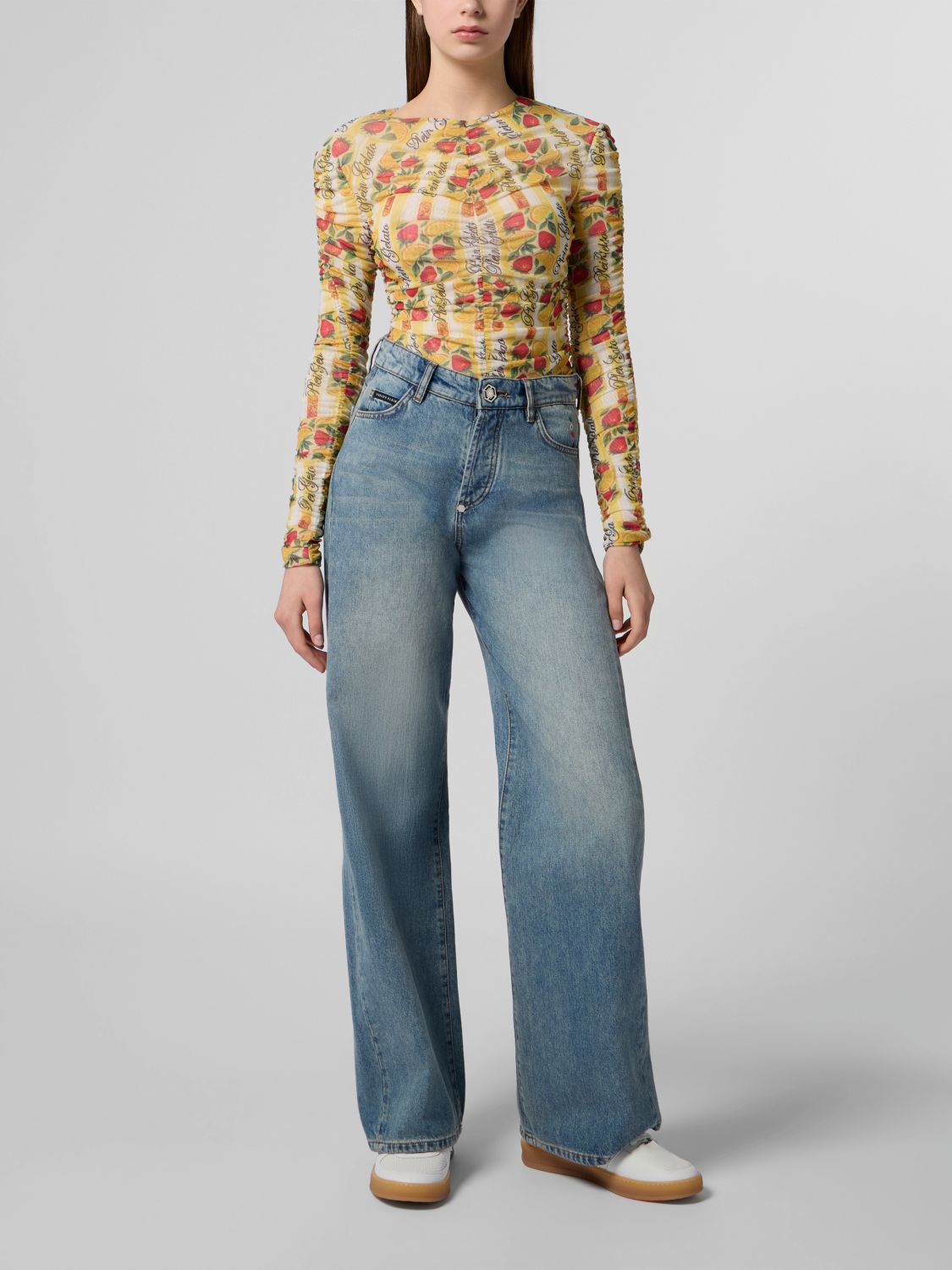 PHILIPP PLEIN BODY: Body donna Philipp Plein, Giallo - Img 2