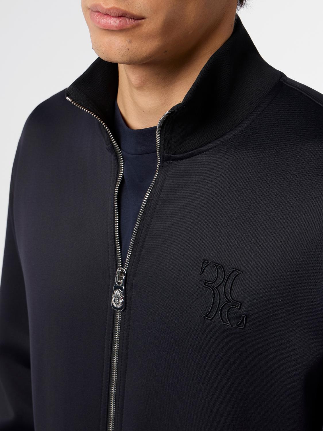BILLIONAIRE SUDADERA: Sudadera de algodón con cremallera y cuello alto Billionaire, Azul Marino - Img 2