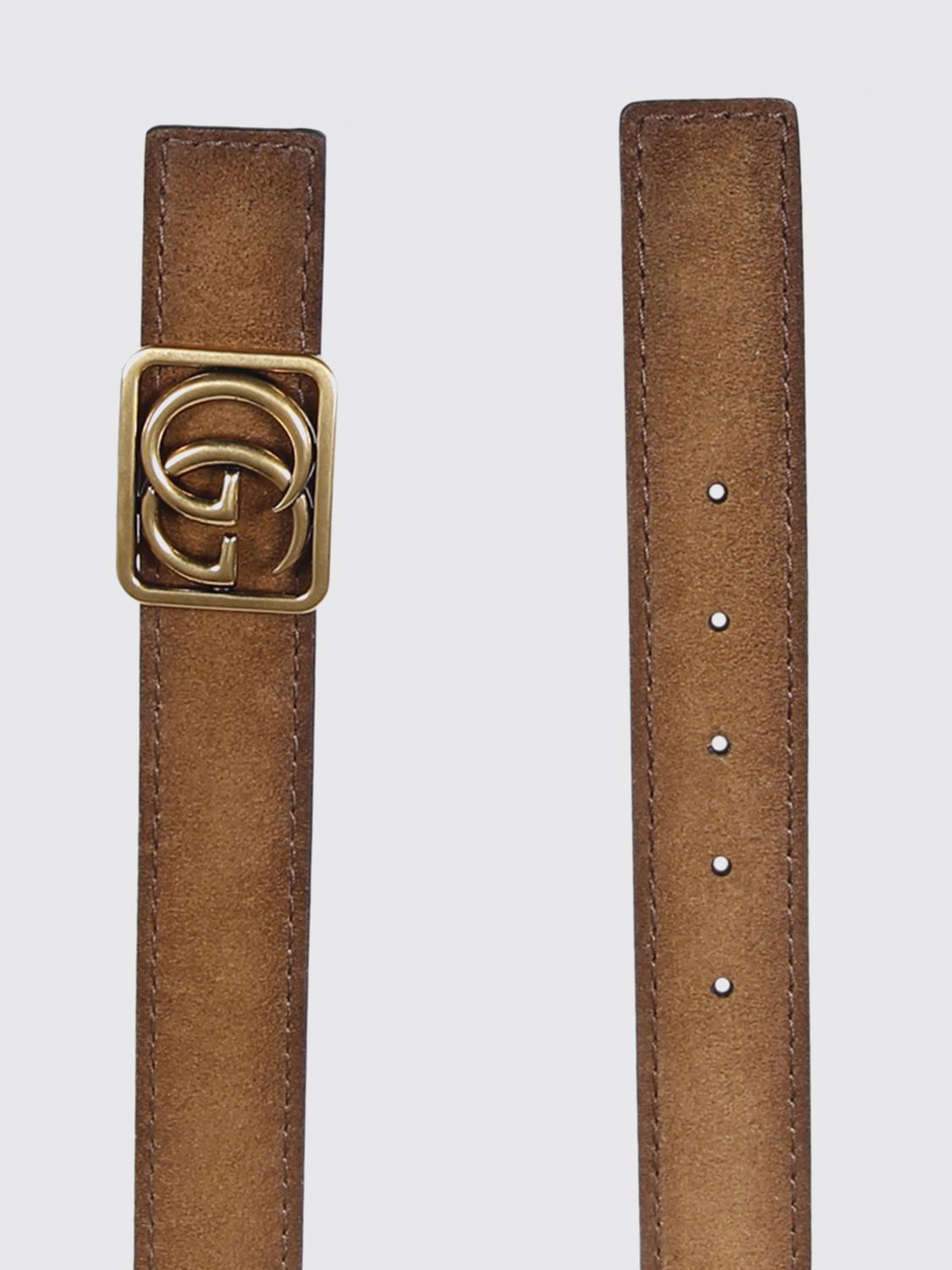 GUCCI CINTURÓN: Cinturón reversible GG Marmont Gucci de piel de becerro lisa y ante, Marrón - Img 2