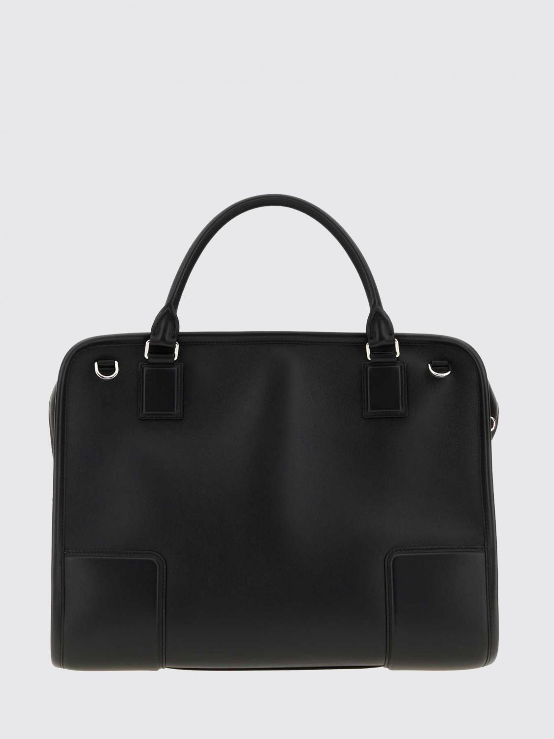 LOEWE BORSA A MANO: Borsa a mano Amazona 180 Loewe in pelle di vitello liscia, Nero - Img 2