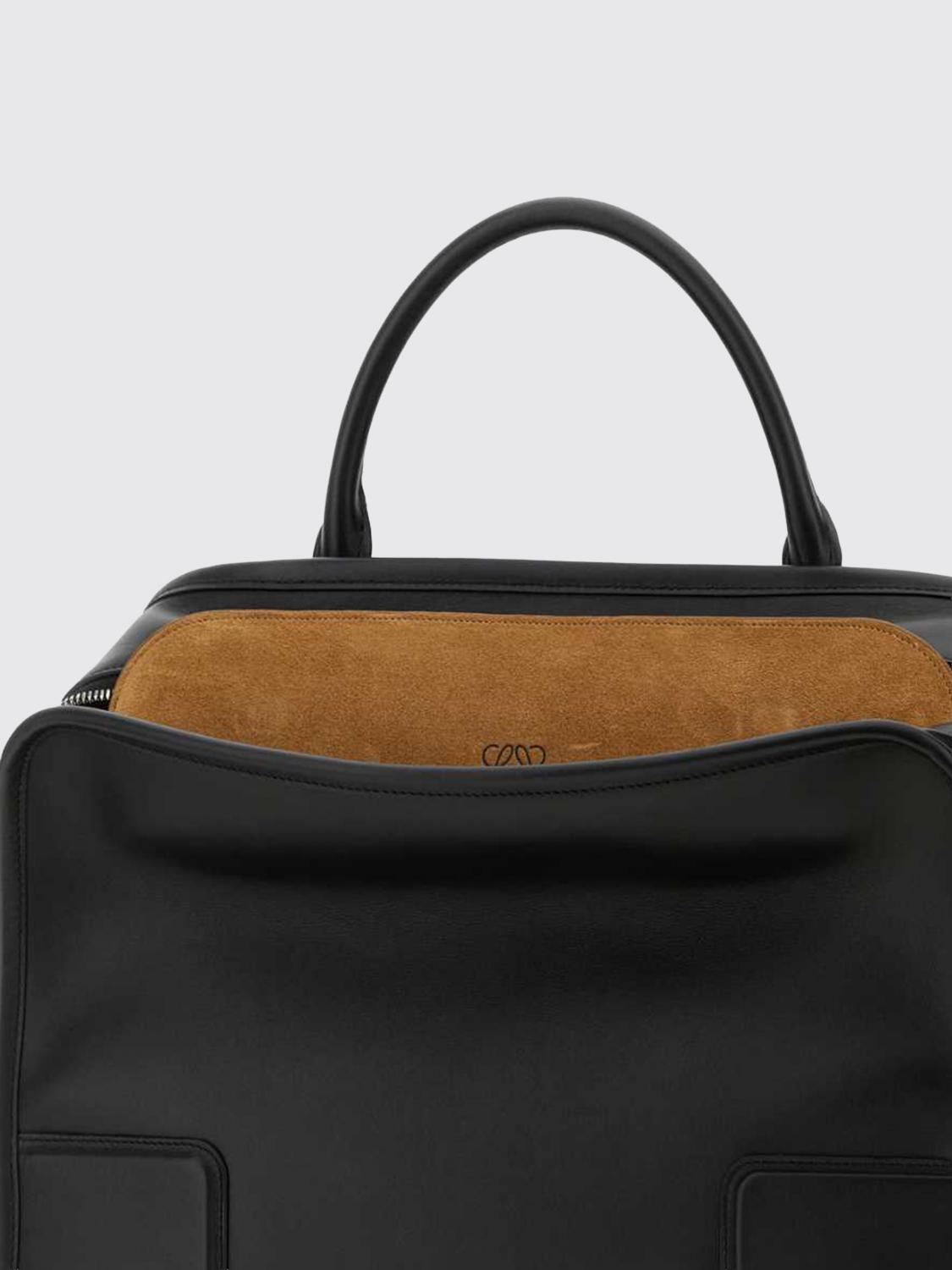 LOEWE BORSA A MANO: Borsa a mano Amazona 180 Loewe in pelle di vitello liscia, Nero - Img 3
