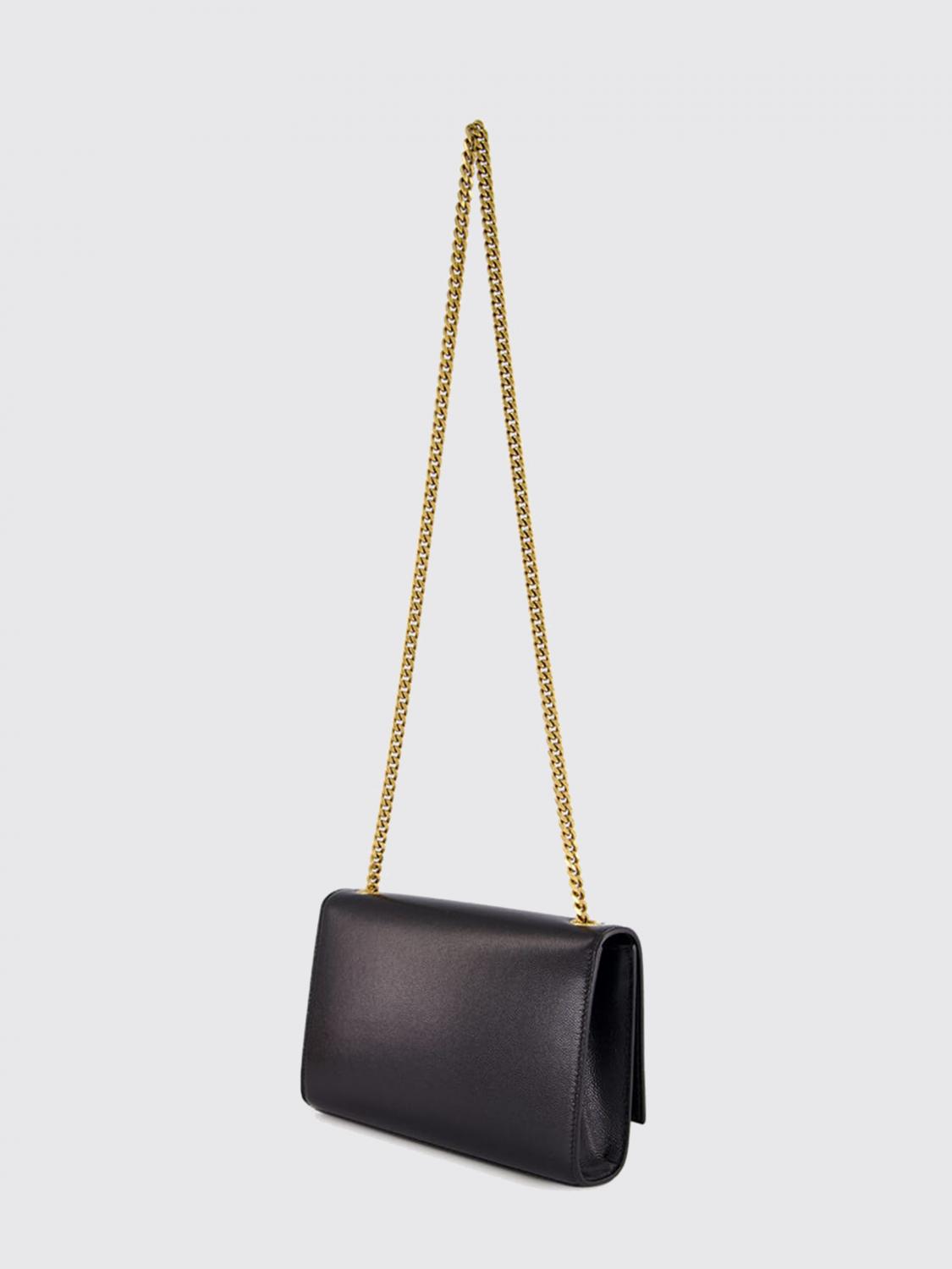 SAINT LAURENT BORSA MINI: Borsa mini a tracolla Kate Saint Laurent in pelle liscia con monogram YSL, Nero - Img 2