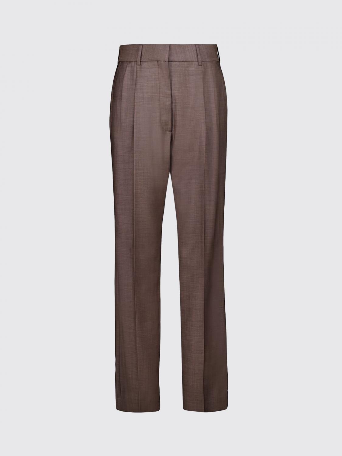 BLAZÉ MILANO PANTALONI: Pantaloni cropped Blazé Milano sartoriali in lana e mohair a gamba dritta, Marrone - Img 2