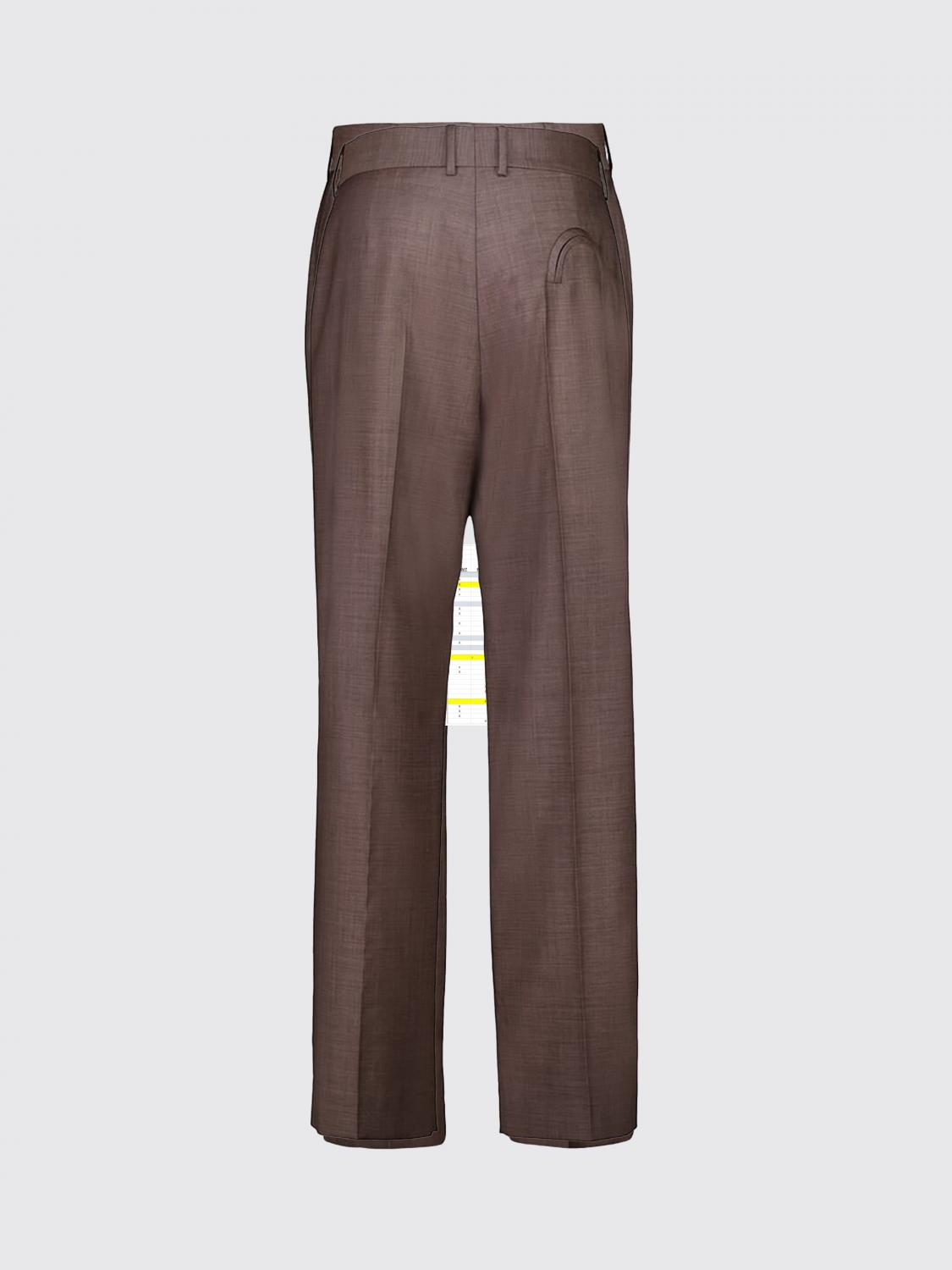 BLAZÉ MILANO PANTALONI: Pantaloni cropped Blazé Milano sartoriali in lana e mohair a gamba dritta, Marrone - Img 3