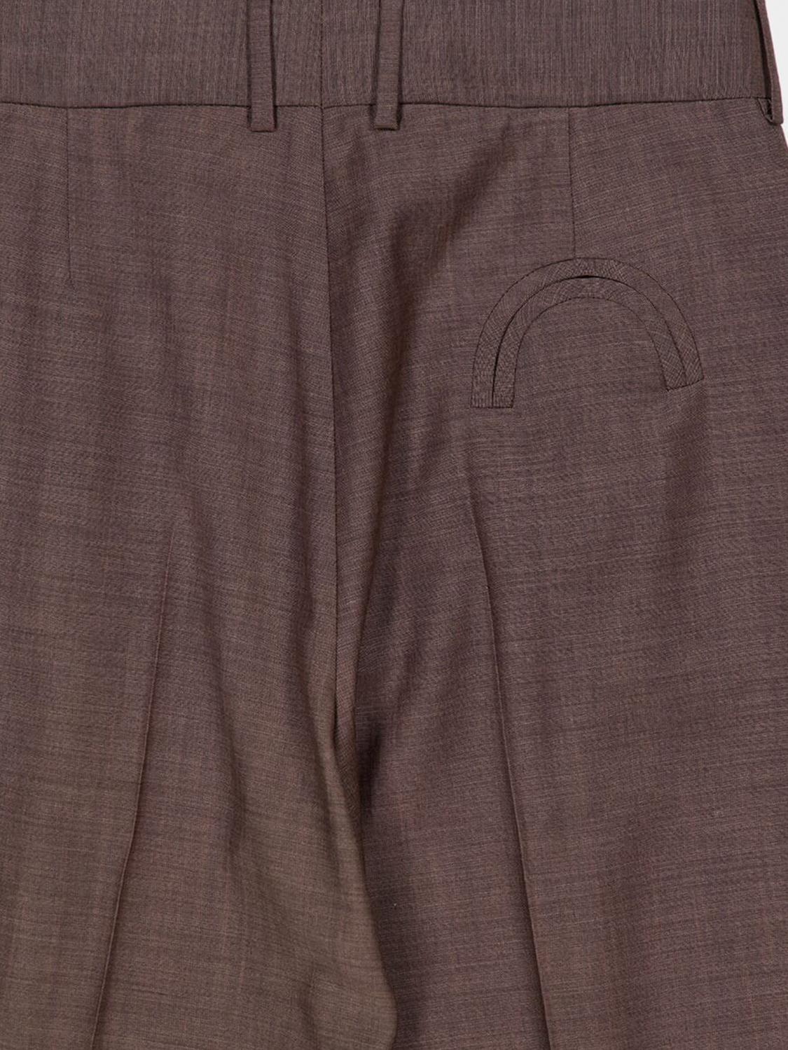 BLAZÉ MILANO PANTALONI: Pantaloni cropped Blazé Milano sartoriali in lana e mohair a gamba dritta, Marrone - Img 4