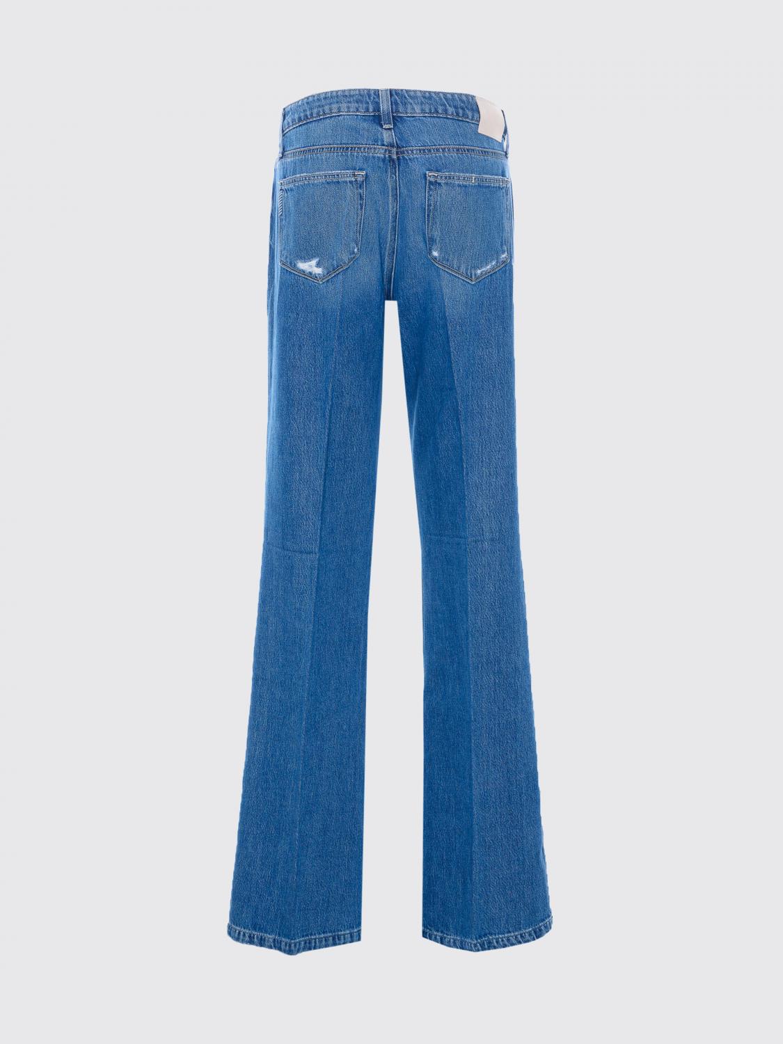PAIGE JEANS: Jeans palazzo PAIGE a vita alta in denim di cotone e lyocell, Blue - Img 3