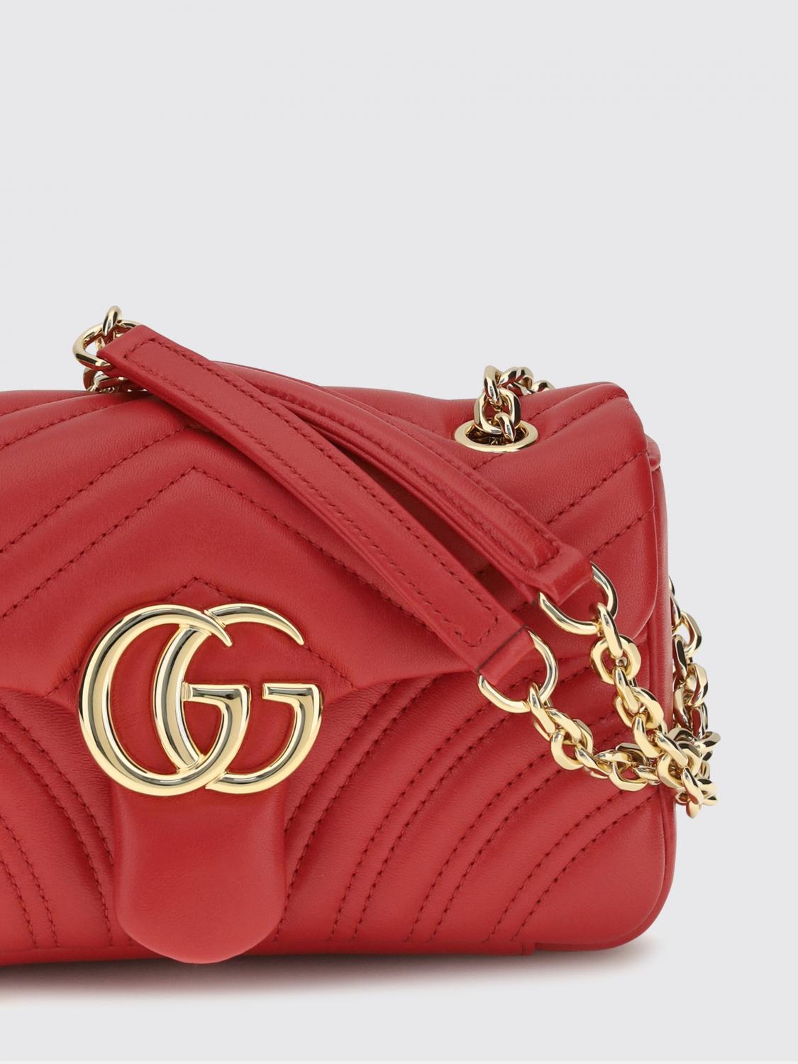 GUCCI BORSA A TRACOLLA: Borsa a tracolla donna Gucci, Rosso - Img 3