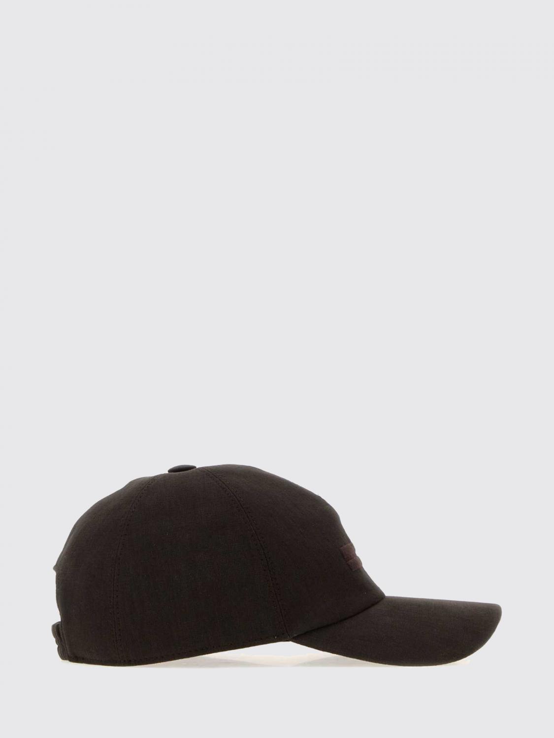 ZEGNA CHAPEAU: Casquette de baseball Zegna en lin avec logo brodé ton sur ton, Bleu - Img 2
