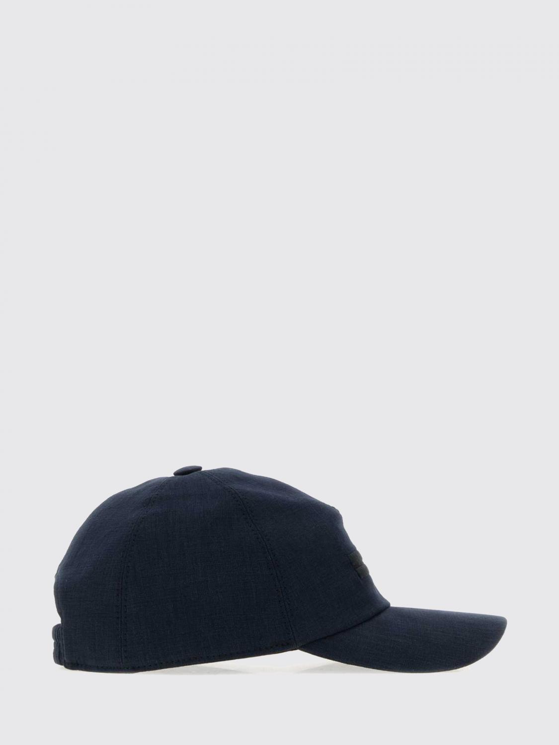 ZEGNA 모자: Zegna 콘트라스트 자수 로고 리넨 야구 모자, 펄 - Img 2