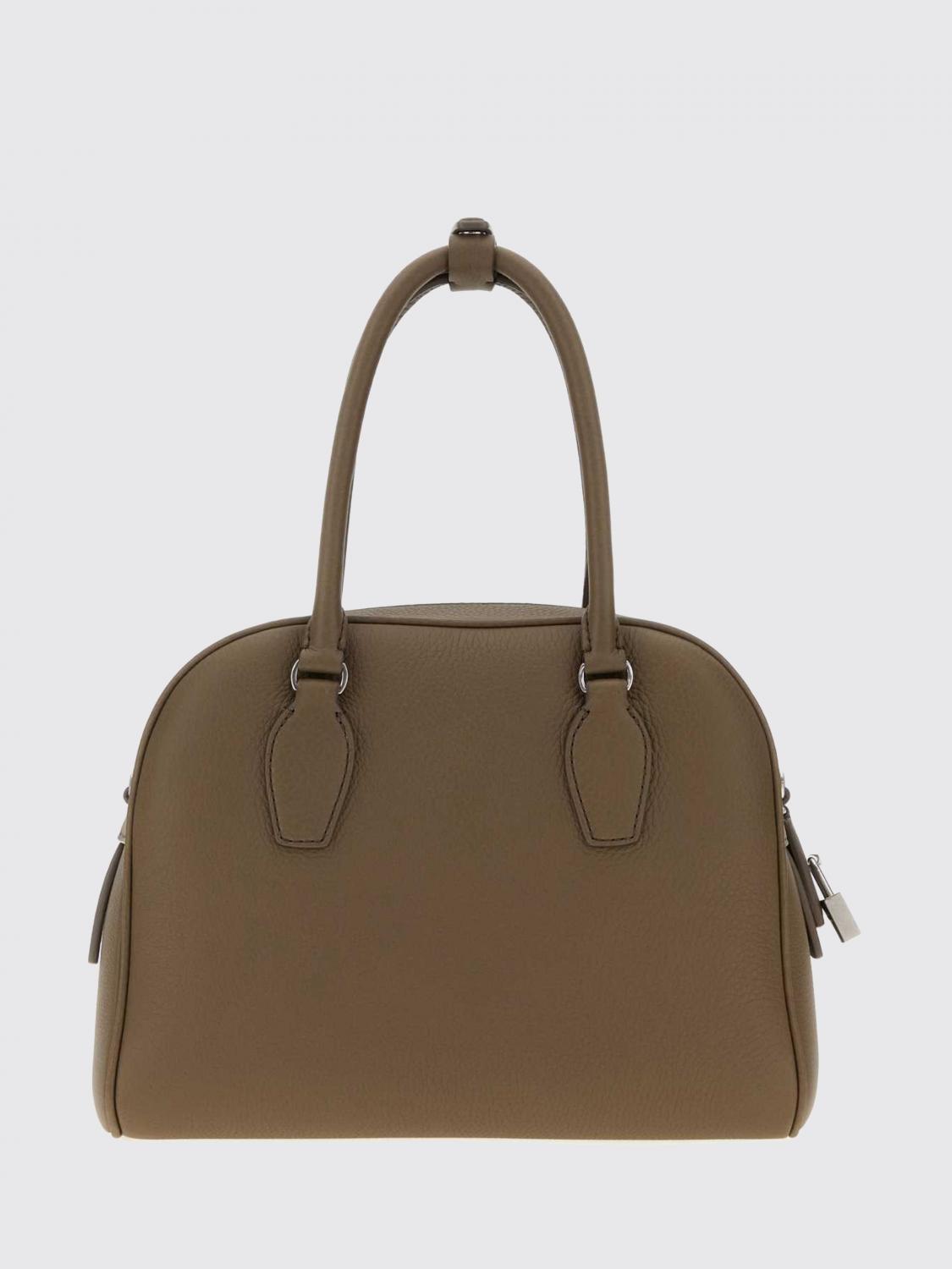 THE ROW BORSA A MANO: Borsa a mano India 10.00 The Row in pelle di vitello a grana con charm, Beige - Img 2