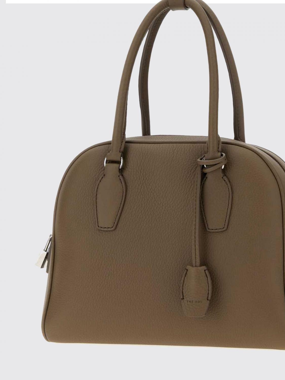 THE ROW BORSA A MANO: Borsa a mano India 10.00 The Row in pelle di vitello a grana con charm, Beige - Img 3