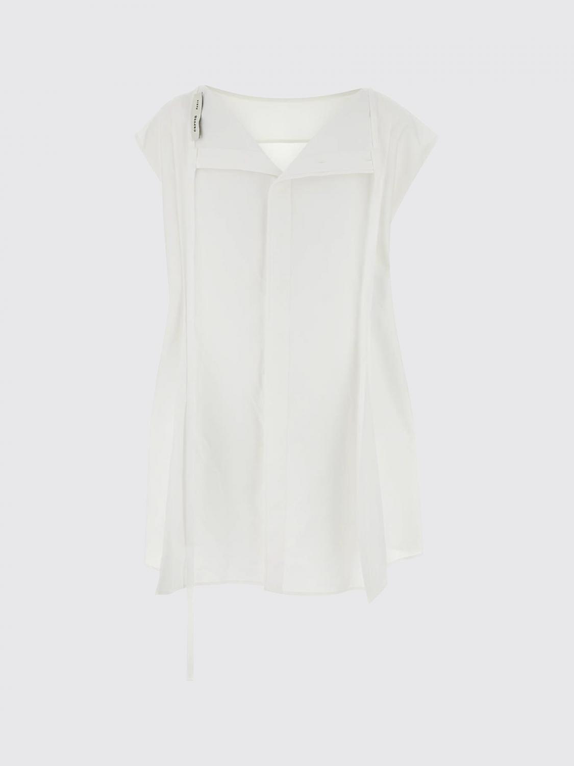 CARVEN TOP: Top svasato Carven in cotone senza maniche con scollo rotondo, Bianco - Img 3