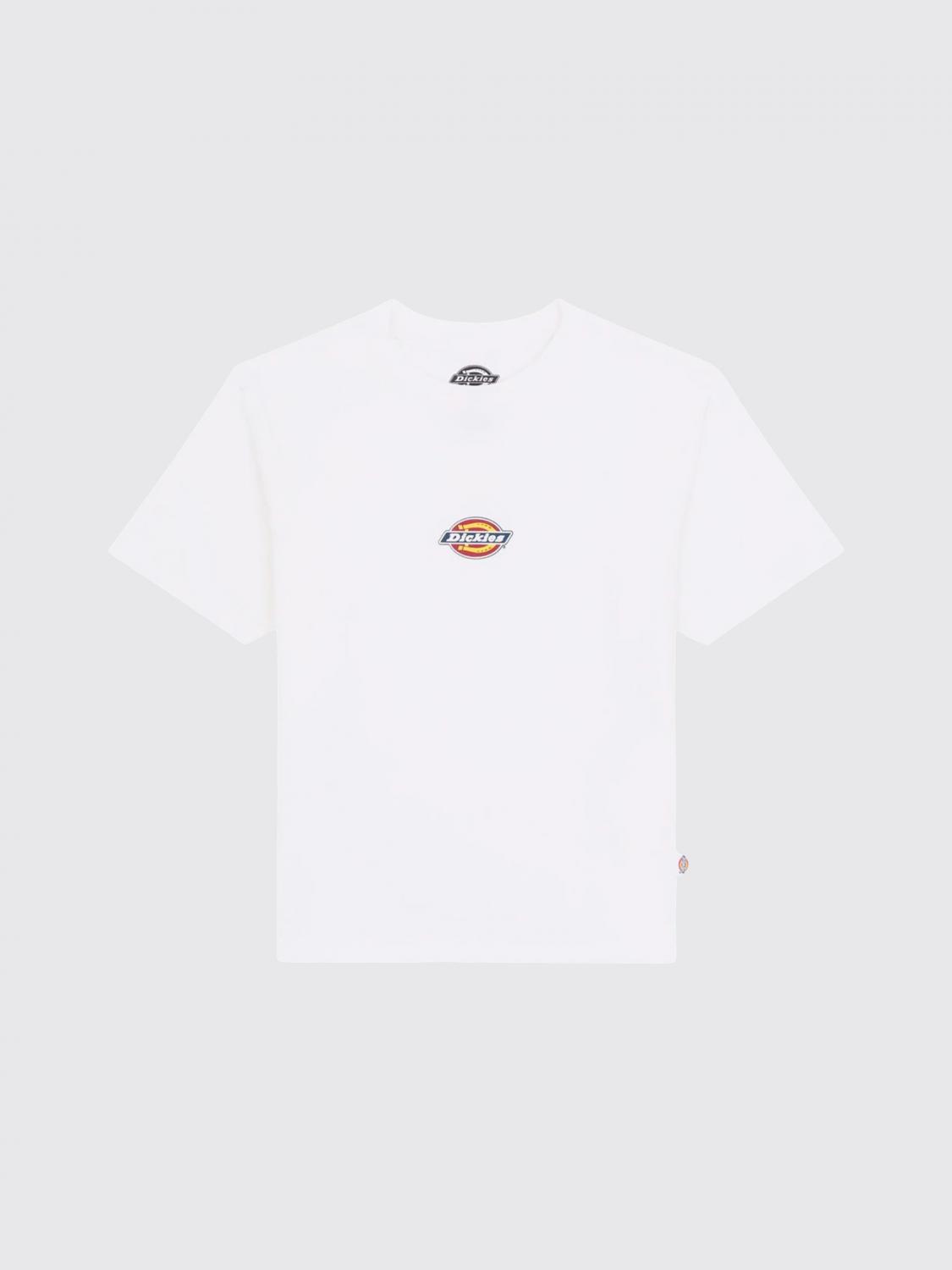 DICKIES CAMISETA: Camiseta Maple Valley Dickies cropped de algodón con logo estampado, Blanco - Img 5