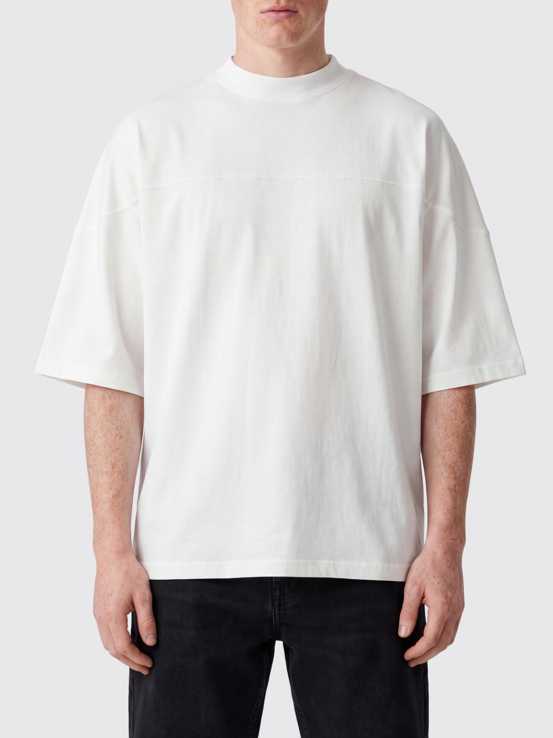 JACQUEMUS T-SHIRT: T-shirt Jacquemus in cotone con vestibilità relaxed fit e logo posteriore tono su tono, Bianco - Img 1