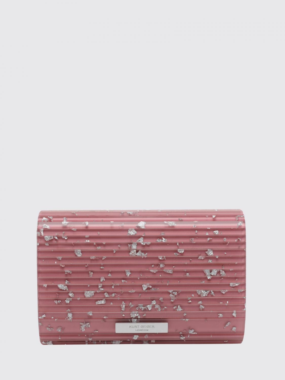 KURT GEIGER LONDON BORSA MINI: Mini bag Kurt Geiger London in acrilico con cristalli e tracolla a catena, Rosa - Img 2