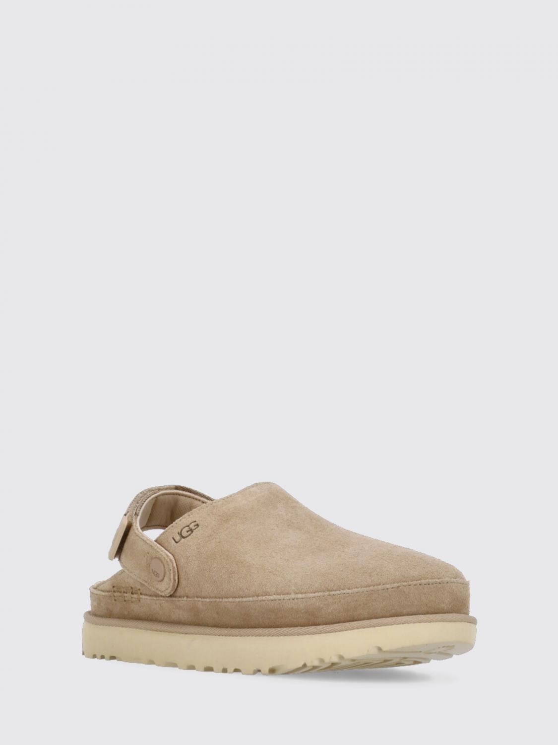 UGG SCHUHE: Goldenstar Slingback-Clogs von UGG aus Veloursleder mit EVA-Plateausohle, Beige - Img 2