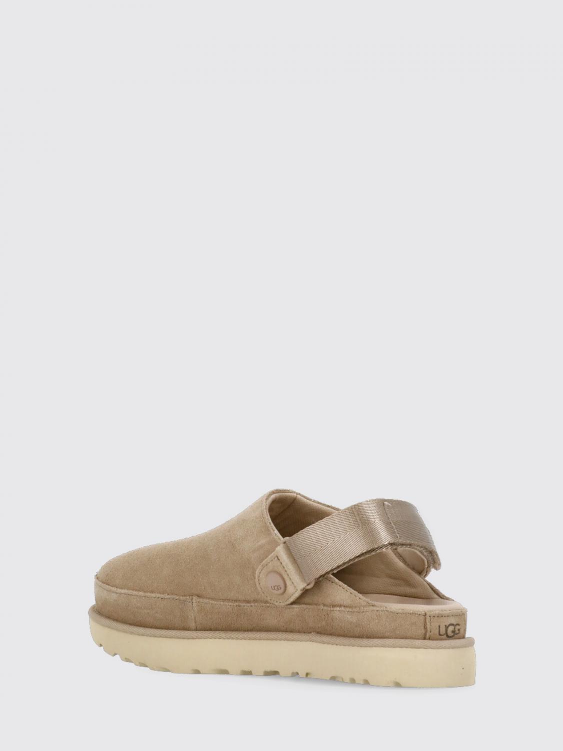 UGG SCHUHE: Goldenstar Slingback-Clogs von UGG aus Veloursleder mit EVA-Plateausohle, Beige - Img 3