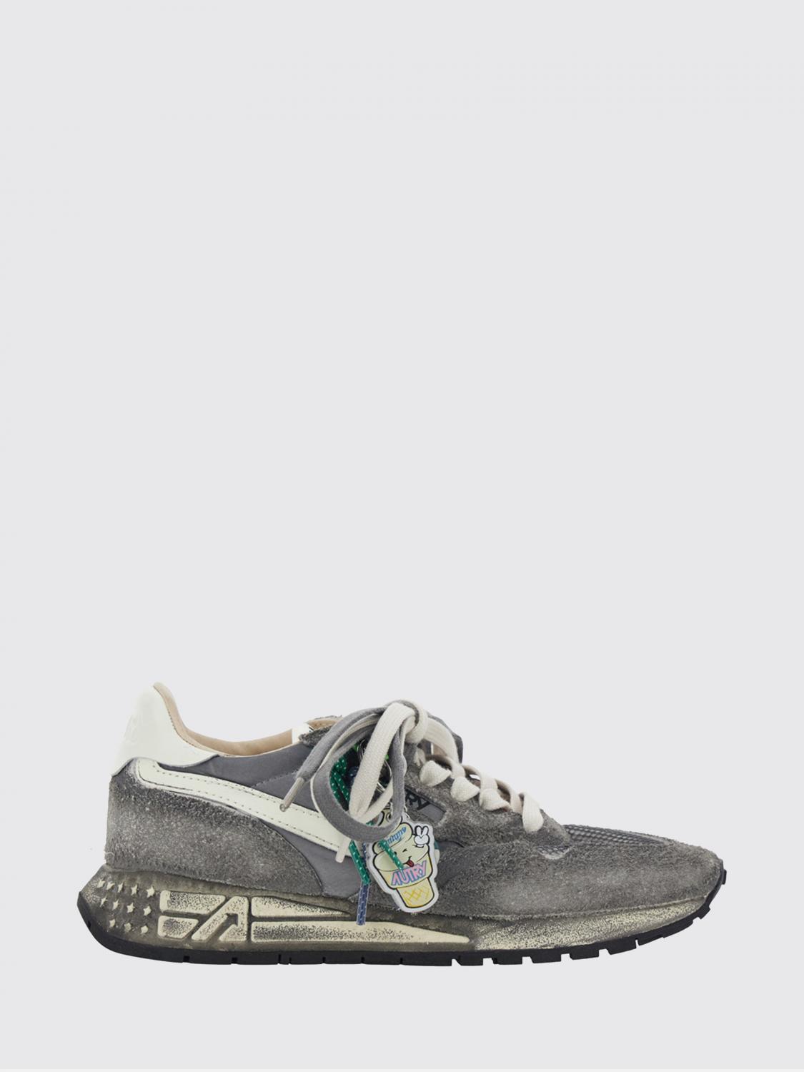 AUTRY SNEAKERS: Sneakers Reelwind Super Vintage Autry in nylon e pelle scamosciata, Grigio - Img 1
