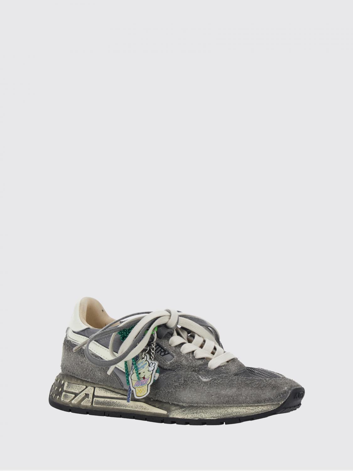 AUTRY SNEAKERS: Sneakers Reelwind Super Vintage Autry in nylon e pelle scamosciata, Grigio - Img 2