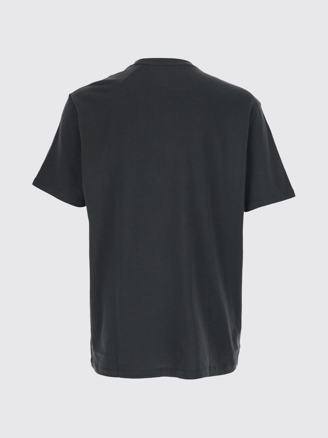 CALVIN KLEIN CAMISETA: Camiseta de cuello redondo Calvin Klein de algodón con logo en el pecho en contraste, Negro - Img 3