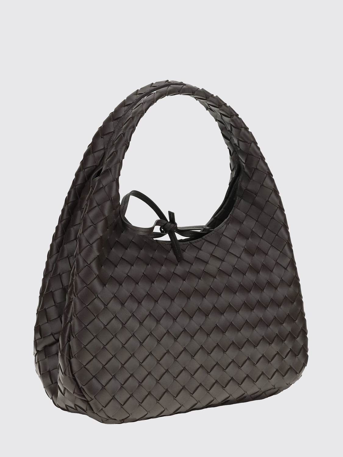 BOTTEGA VENETA BORSA A SPALLA: Borsa a spalla media Campana Bottega Veneta in pelle Intrecciato, Terra - Img 2
