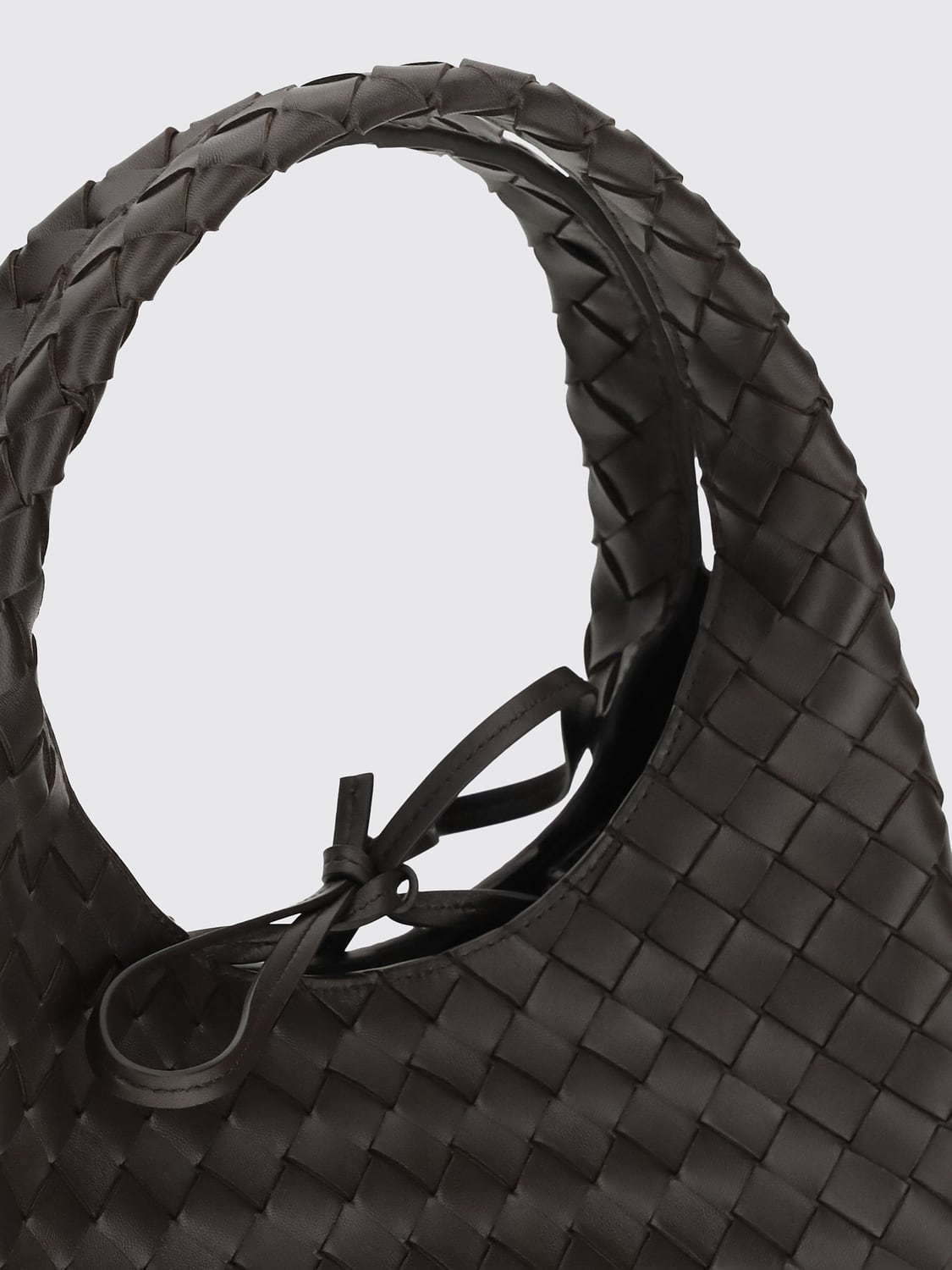 BOTTEGA VENETA BORSA A SPALLA: Borsa a spalla media Campana Bottega Veneta in pelle Intrecciato, Terra - Img 3