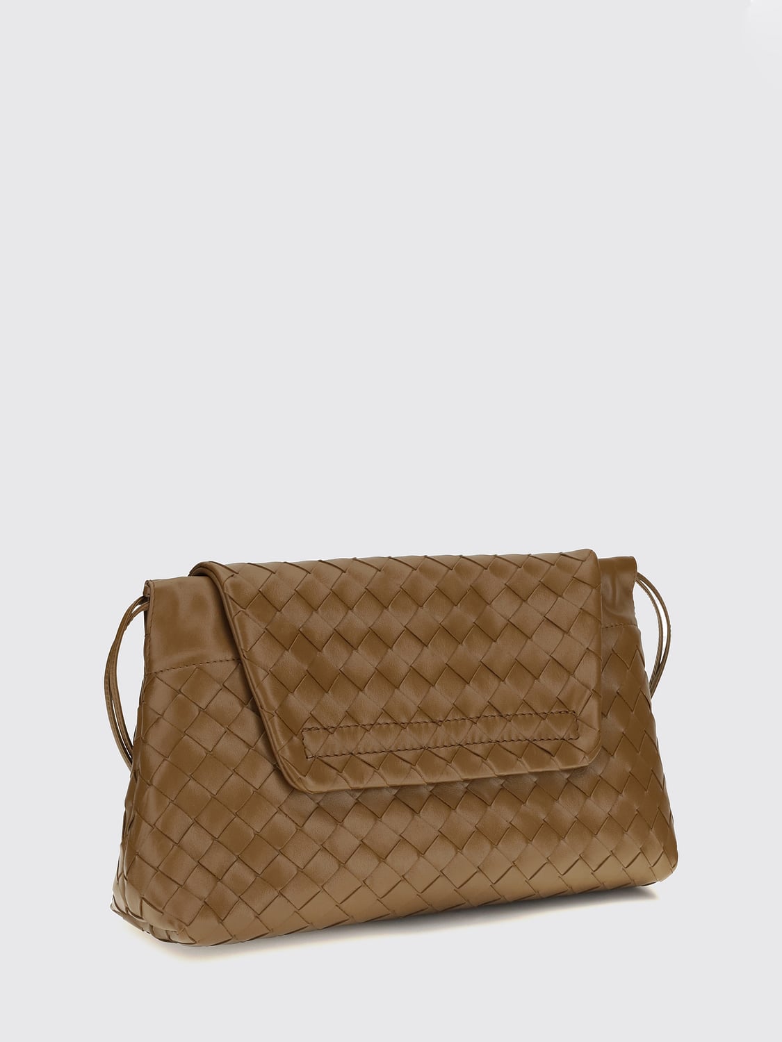 BOTTEGA VENETA BORSA A SPALLA: Borsa a spalla piccola Bottega Veneta in pelle di vitello Intrecciato con nodo, Oro - Img 2