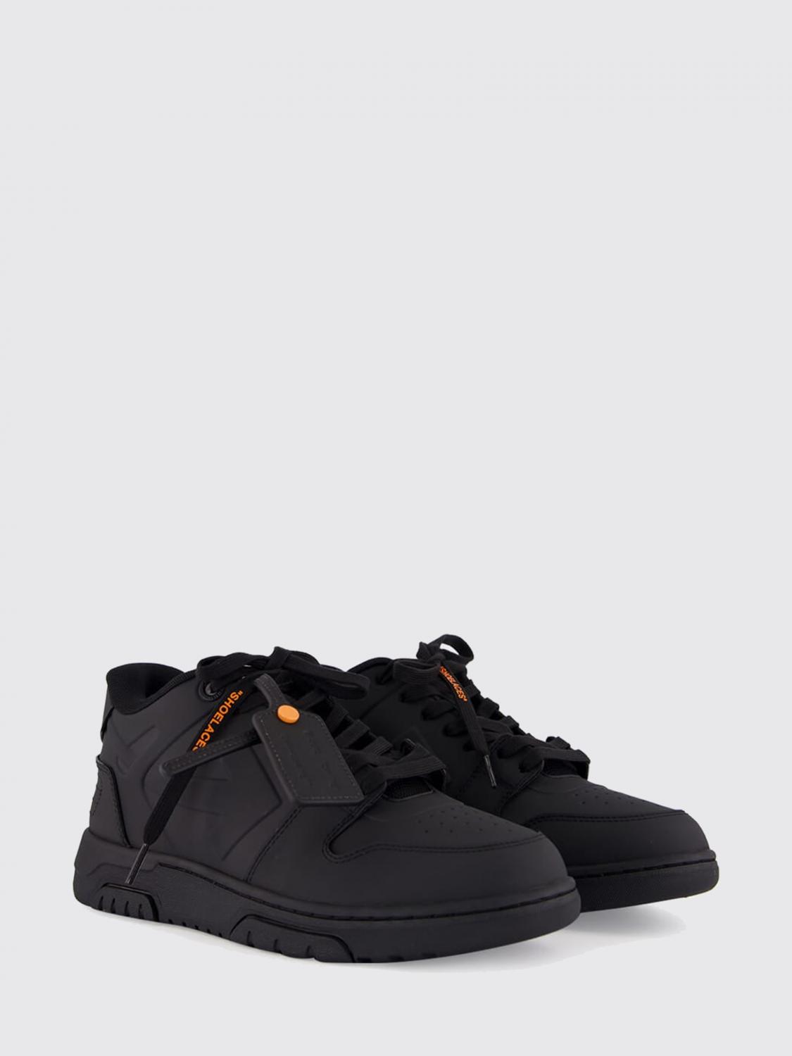 OFF-WHITE BASKETS: Baskets basses Out Of Office Molded Off-White avec charm logo, Noir - Img 2