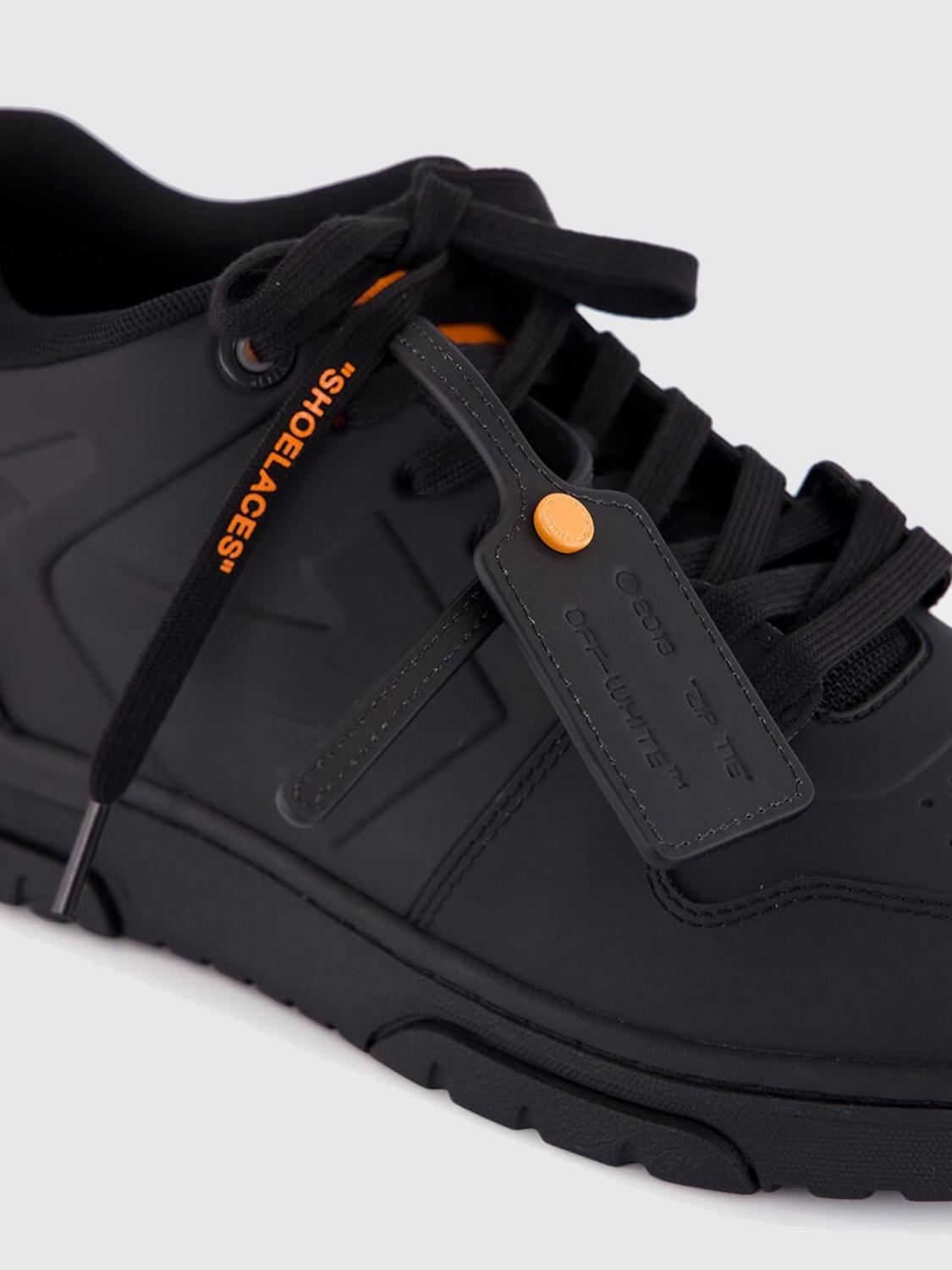OFF-WHITE BASKETS: Baskets basses Out Of Office Molded Off-White avec charm logo, Noir - Img 4